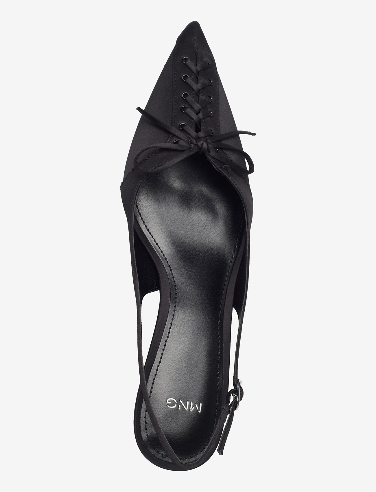 Mango - High-heeled shoes with pointed toe and bow - naised - black - 3