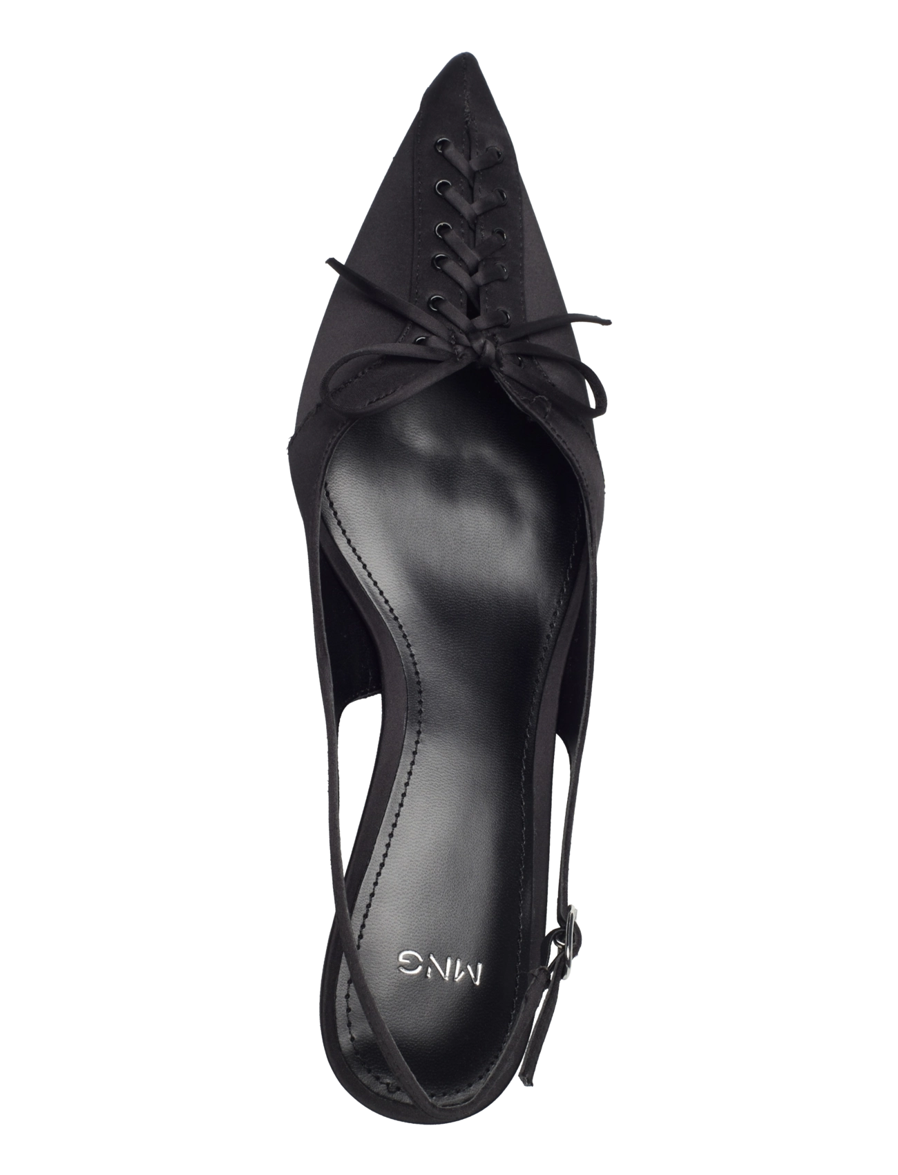Mango - High-heeled shoes with pointed toe and bow - damen - black - 4