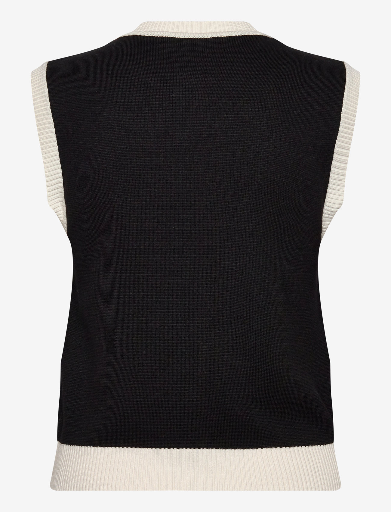 Mango - Knitted waistcoat with contrast piping - gestrickte westen - black - 2