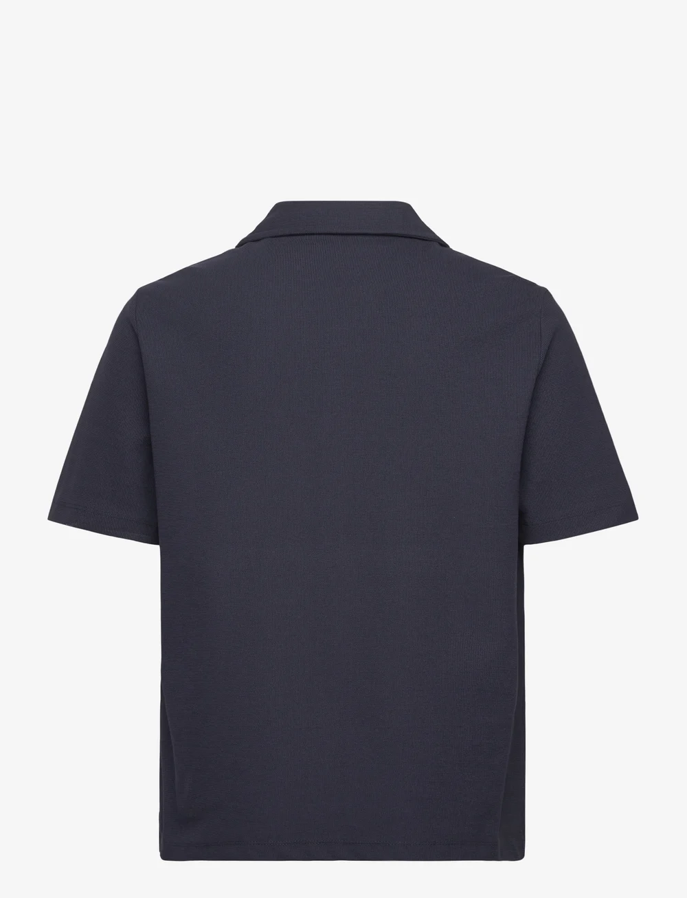 Mango - Structured knitted shirt - kurzärmlige hemden - navy - 1