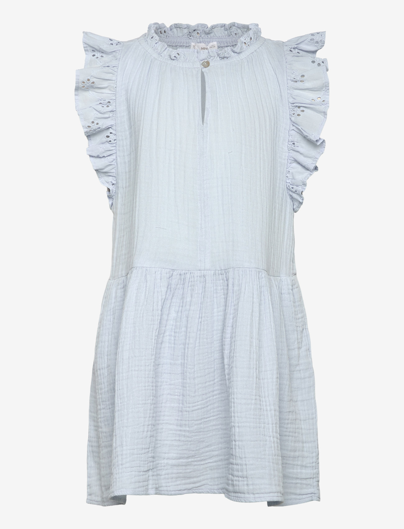 Mango - Frills embroidered dress - lt-pastel blue - 0