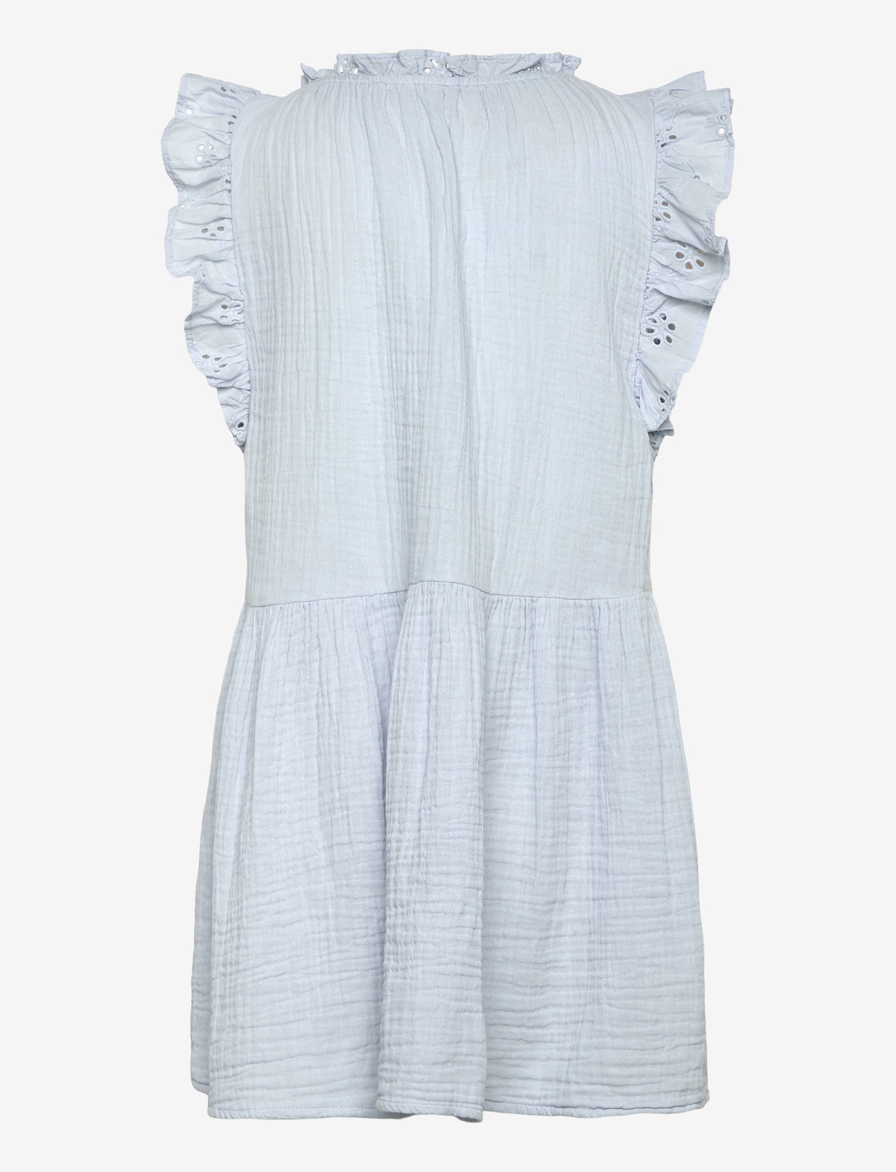Mango - Frills embroidered dress - lt-pastel blue - 1