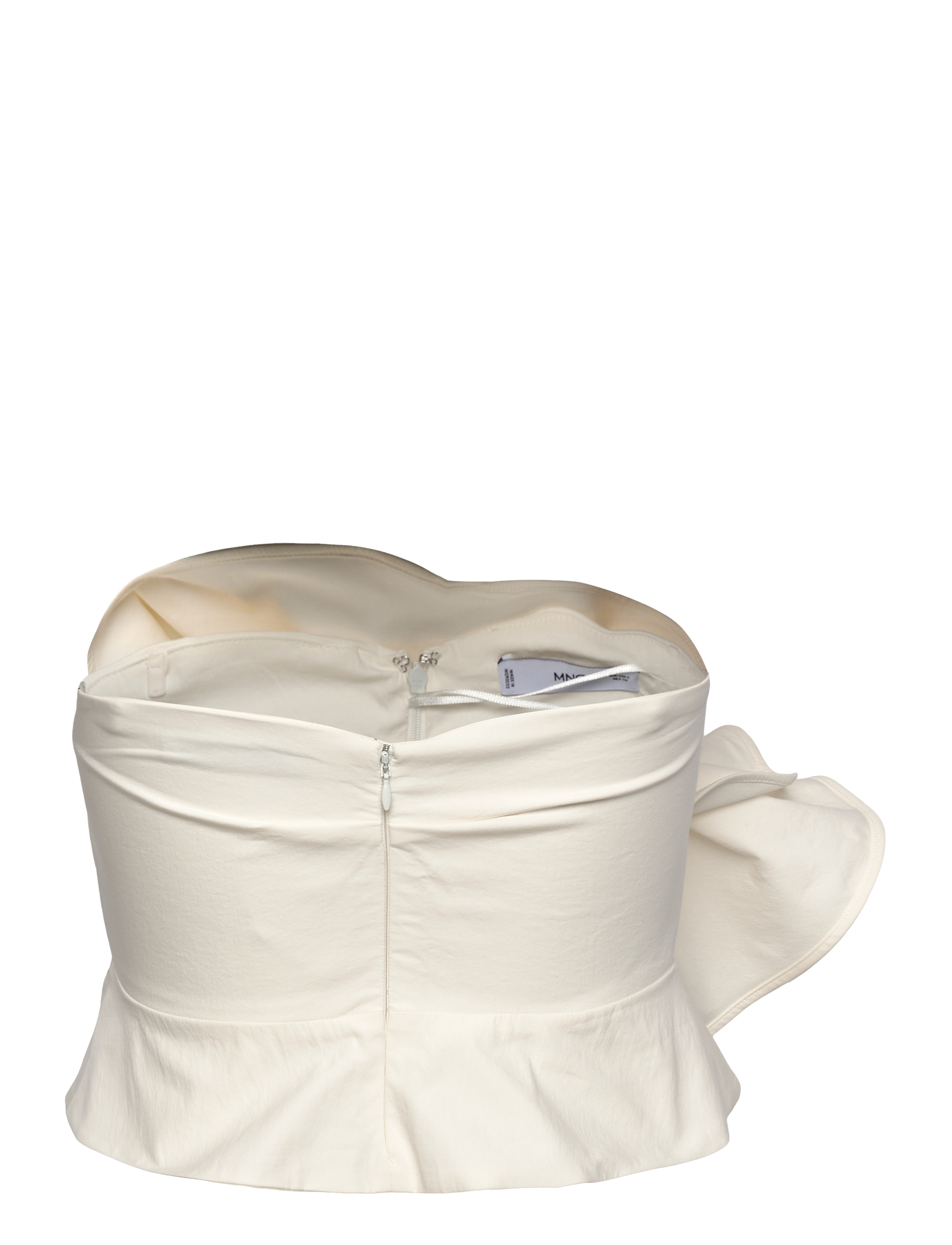 Mango - Maxi ruffle top - natural white - 2