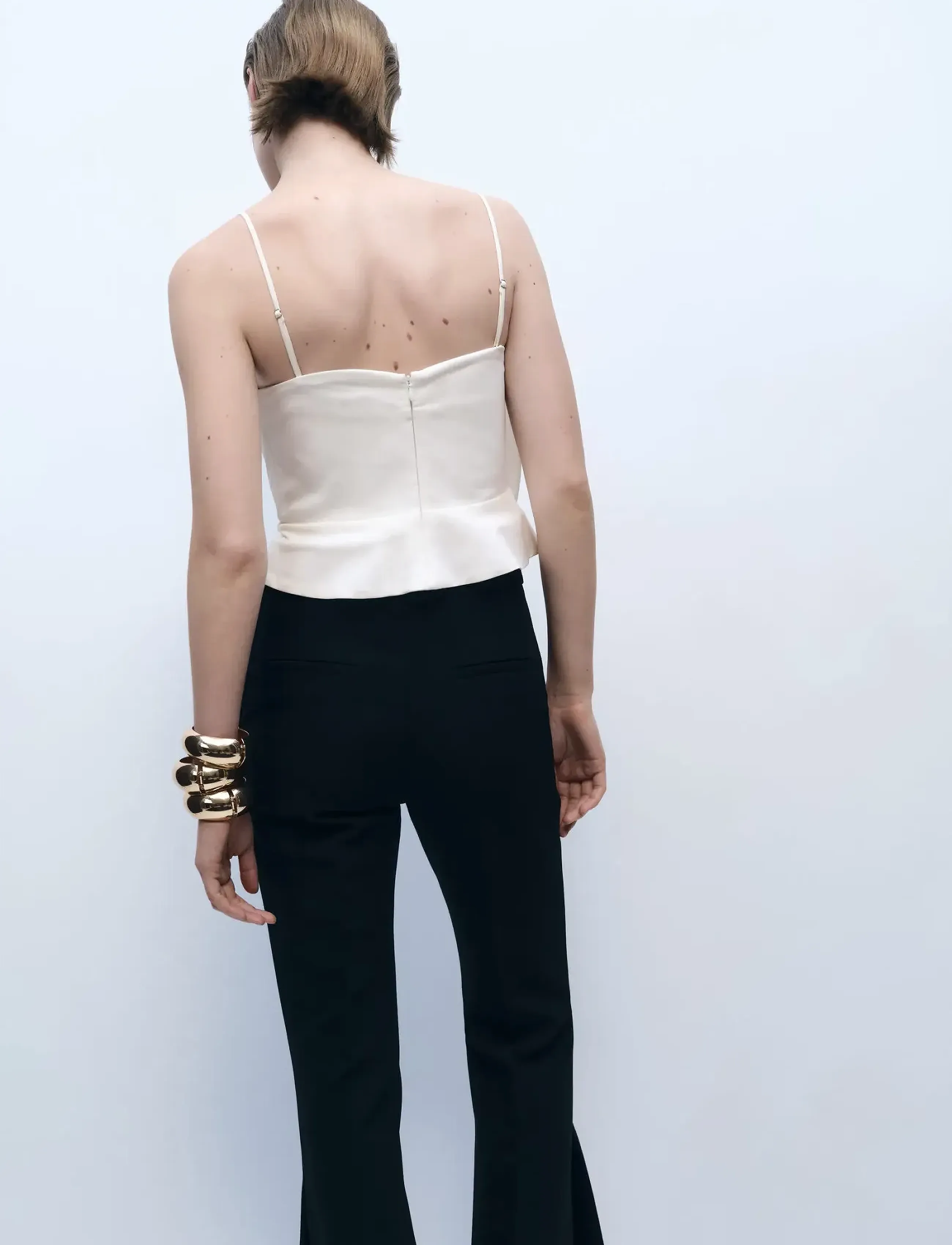 Mango - Maxi ruffle top - natural white - 3