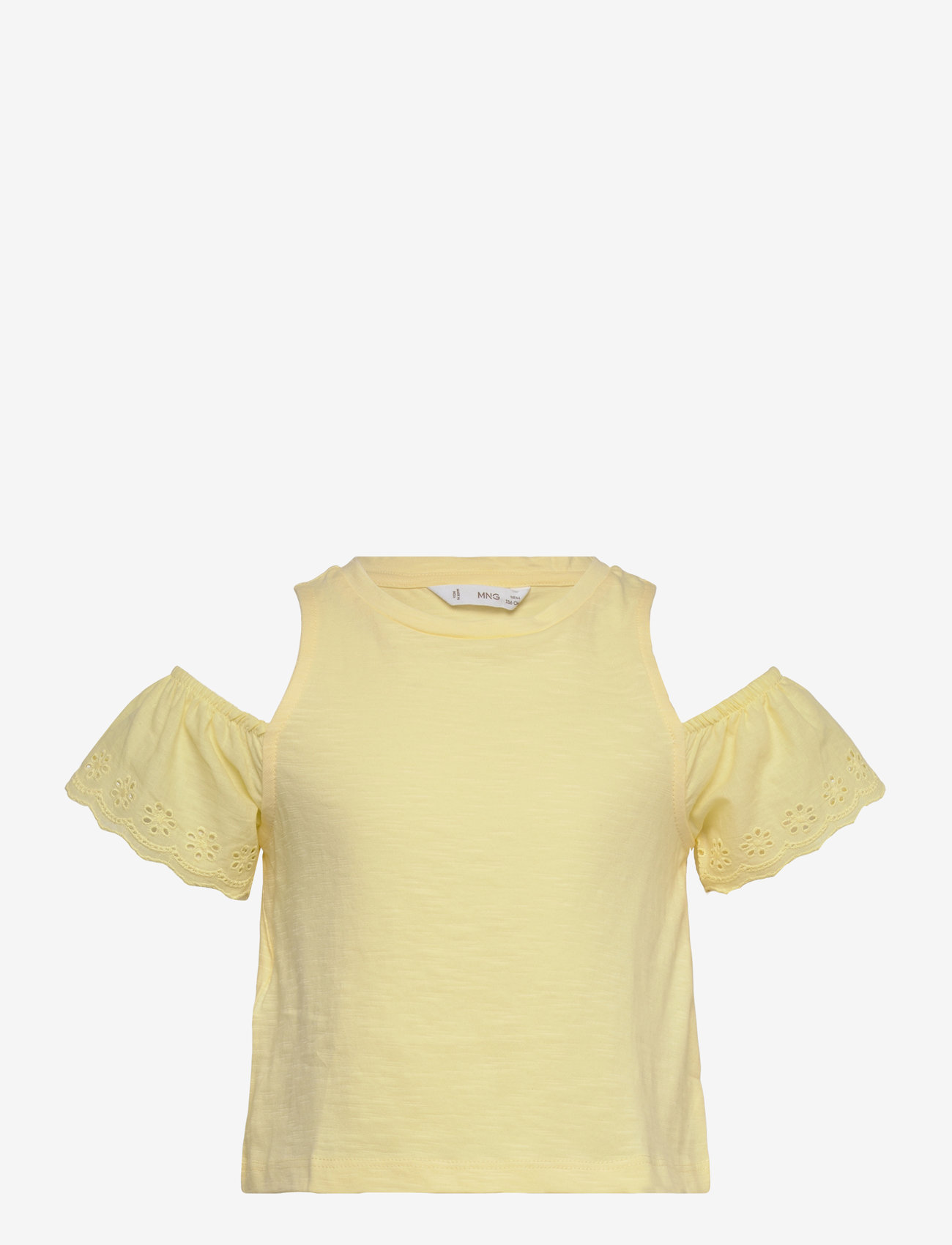 Mango - Cut-out t-shirt - kurzärmelige - yellow - 0
