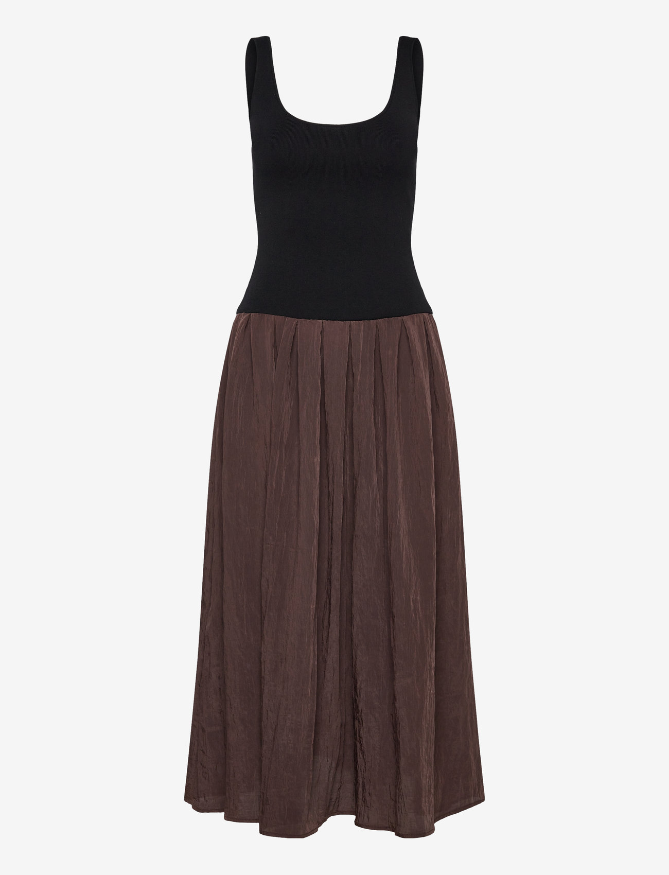 Mango - A-line dress - midi kjoler - dark brown - 1