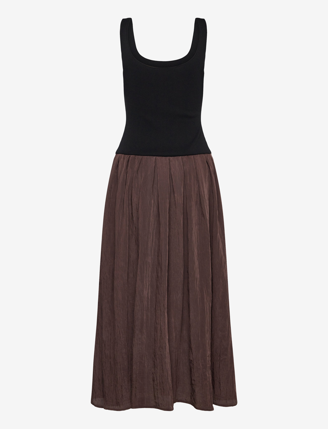 Mango - A-line dress - midi kjoler - dark brown - 2