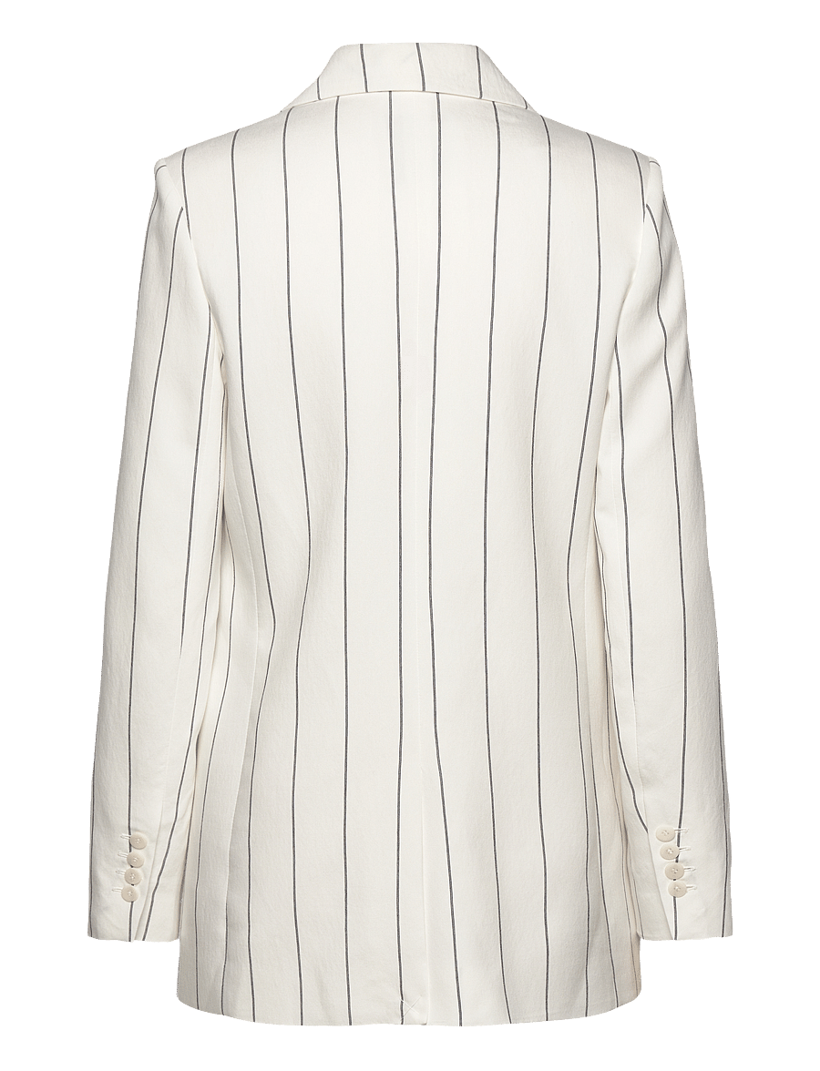 Mango - Pinstripe suit jacket - enkeltradede blazere - white - 2