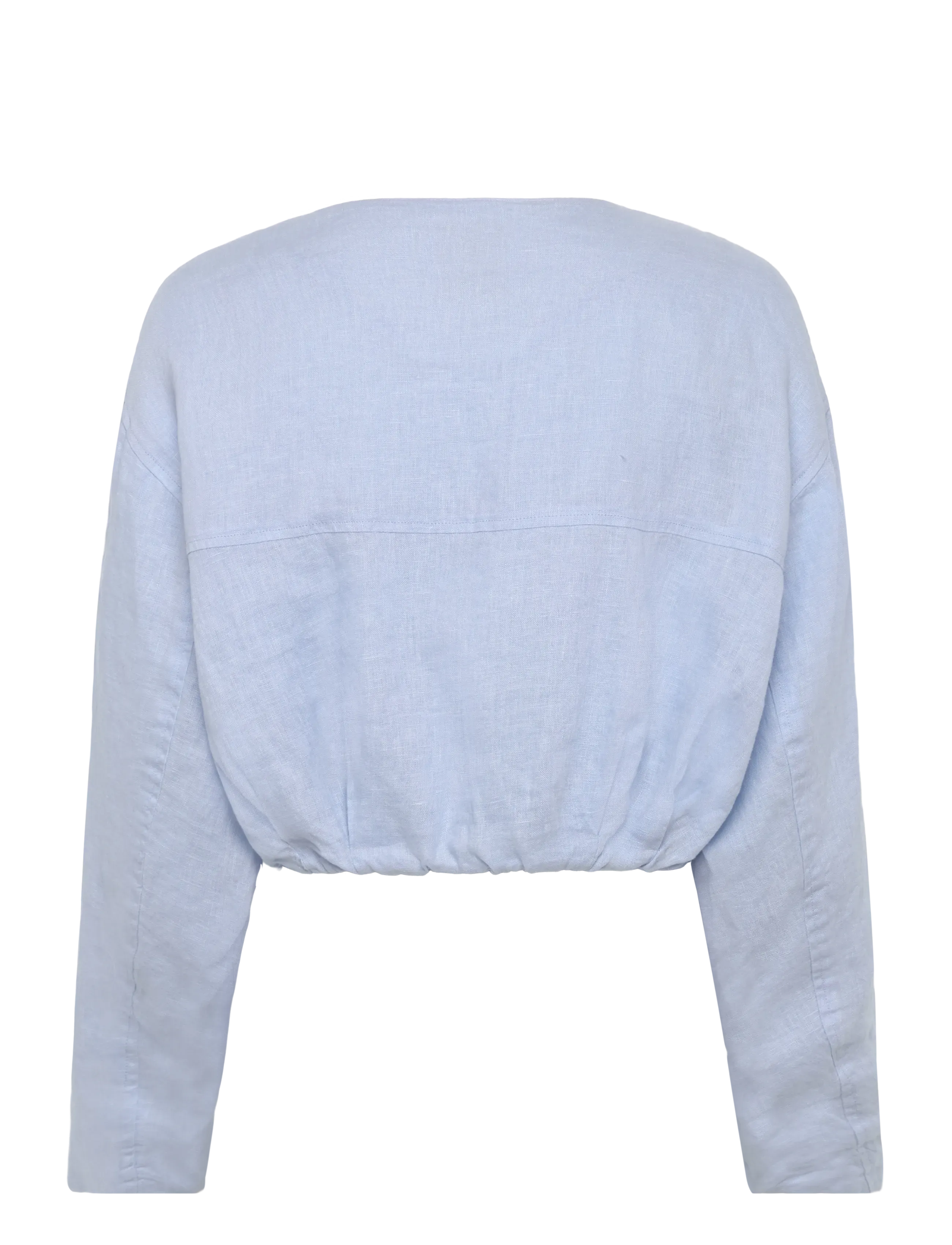 Mango - Cropped linen jacket with pockets - kevyet takit - lt-pastel blue - 1