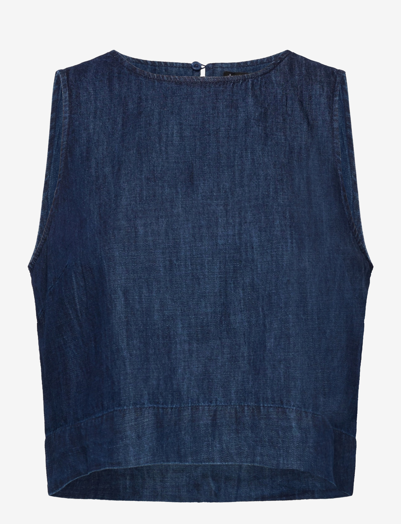 Mango - Rinse-wash denim crop top - linnen - open blue - 1