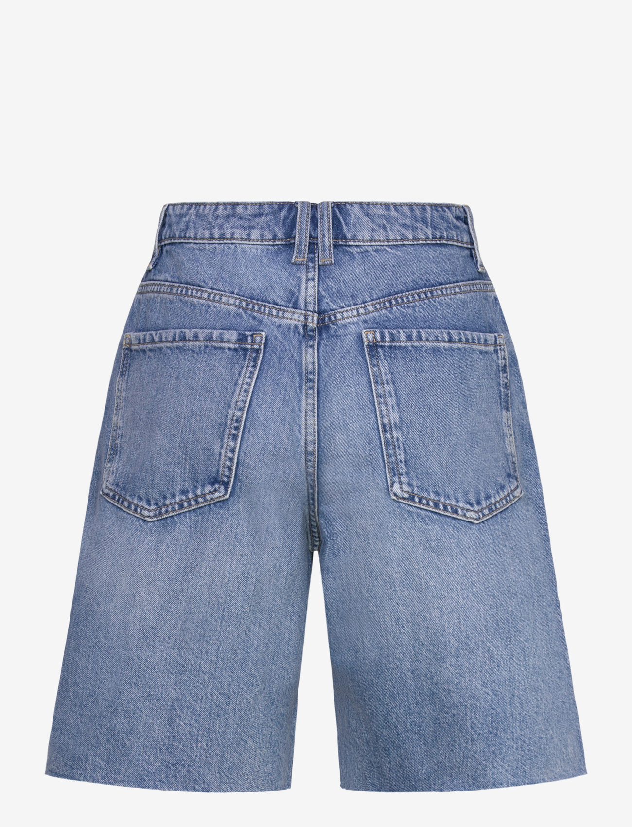 Mango - Frayed hem denim shorts - jorts - open blue - 2