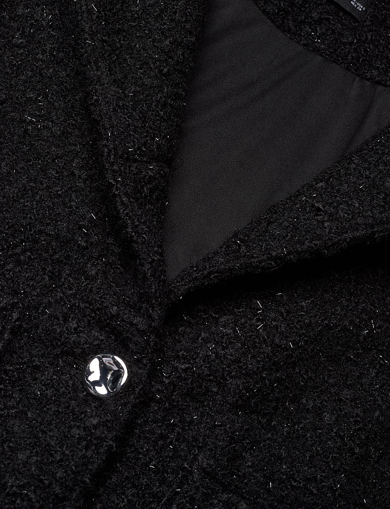 Mango - Shiny bouclé jacket - bouclé - black - 2