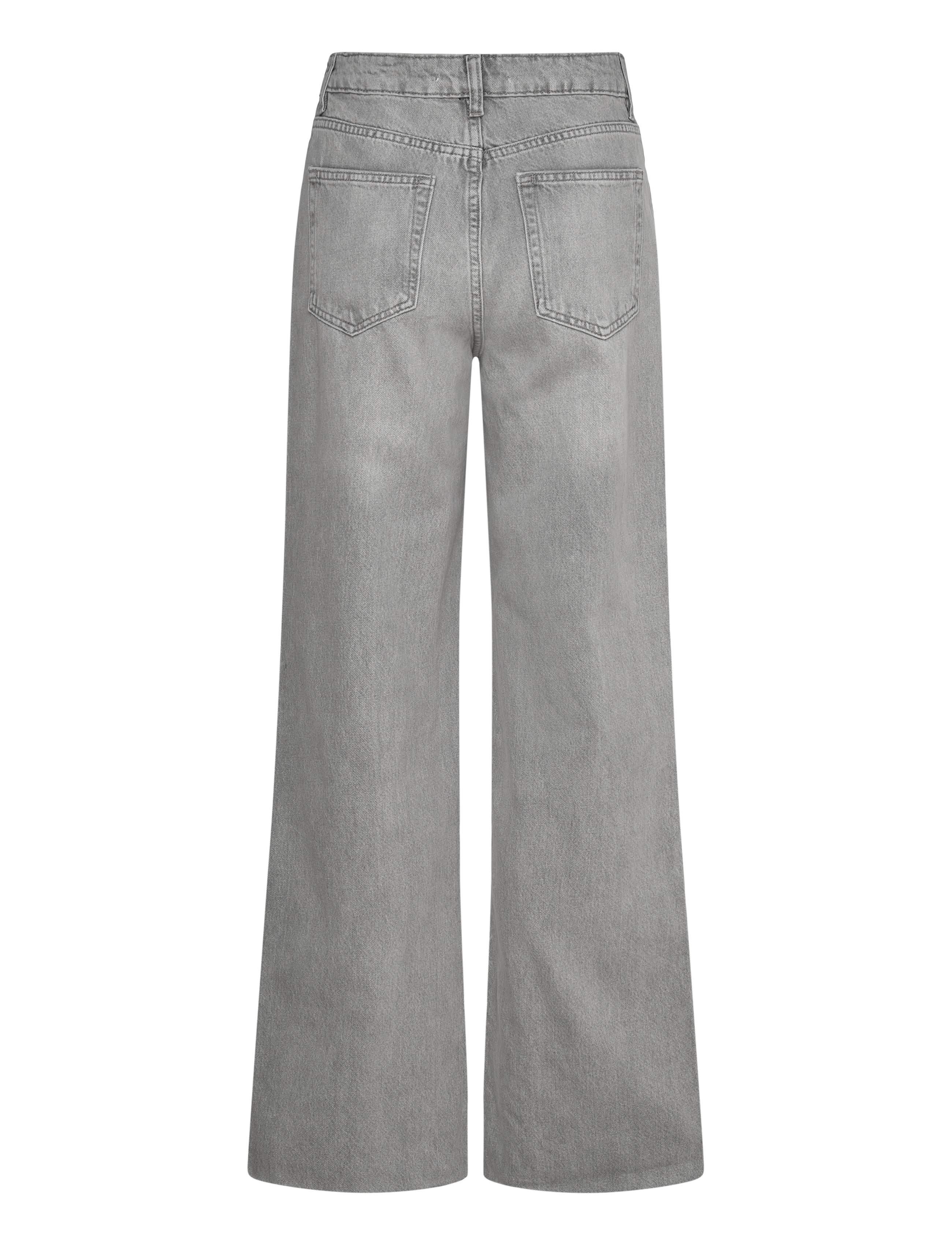 Mango - Danila wide leg high-rise jeans - open grey - 2
