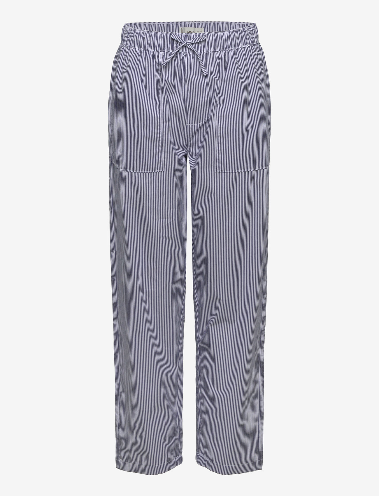 Mango - Striped cotton long pyjama - medium blue - 2