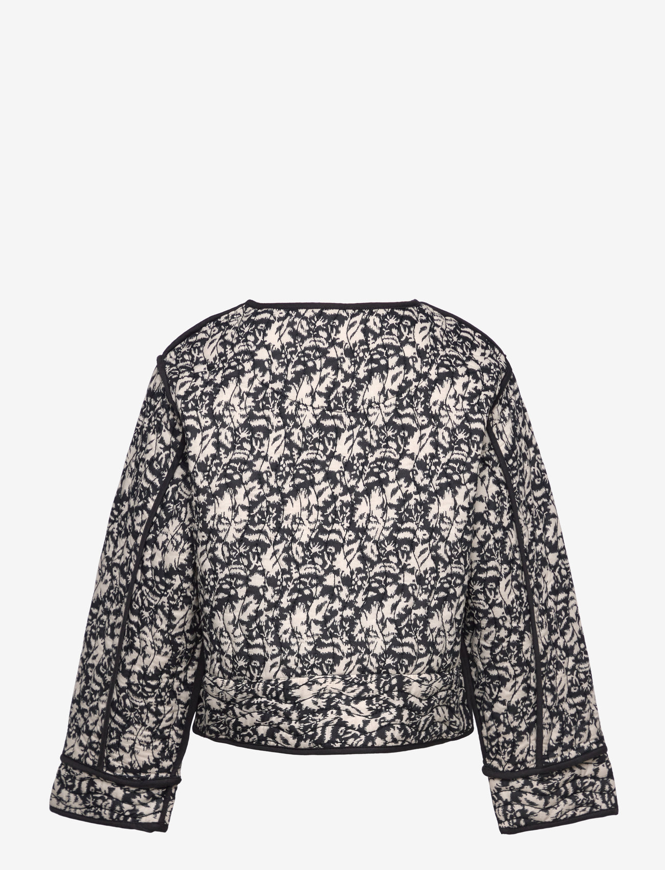 Mango - Printed quilted jacket - black - 1