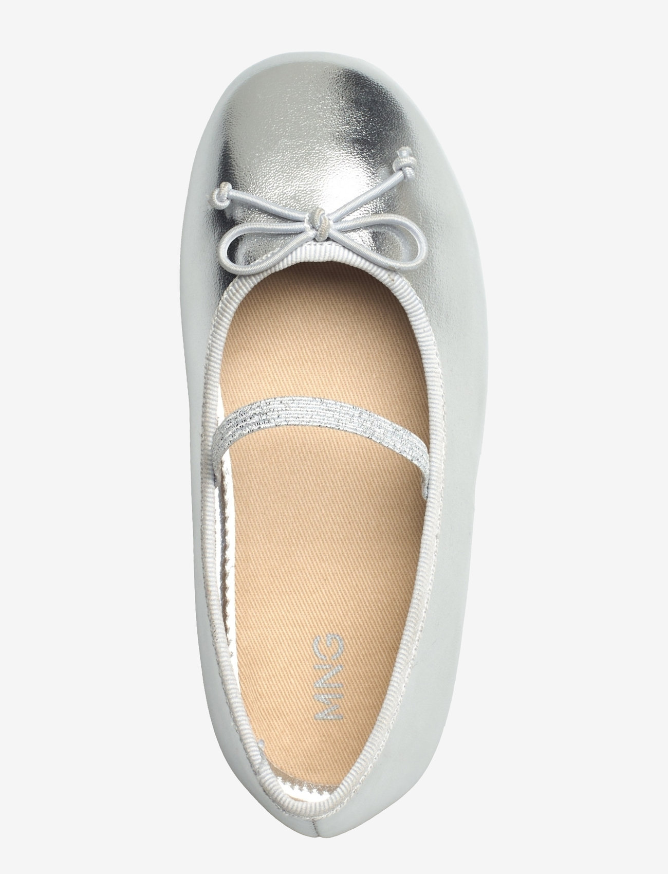 Mango - Ballet flats with metallic strap - silver - 4