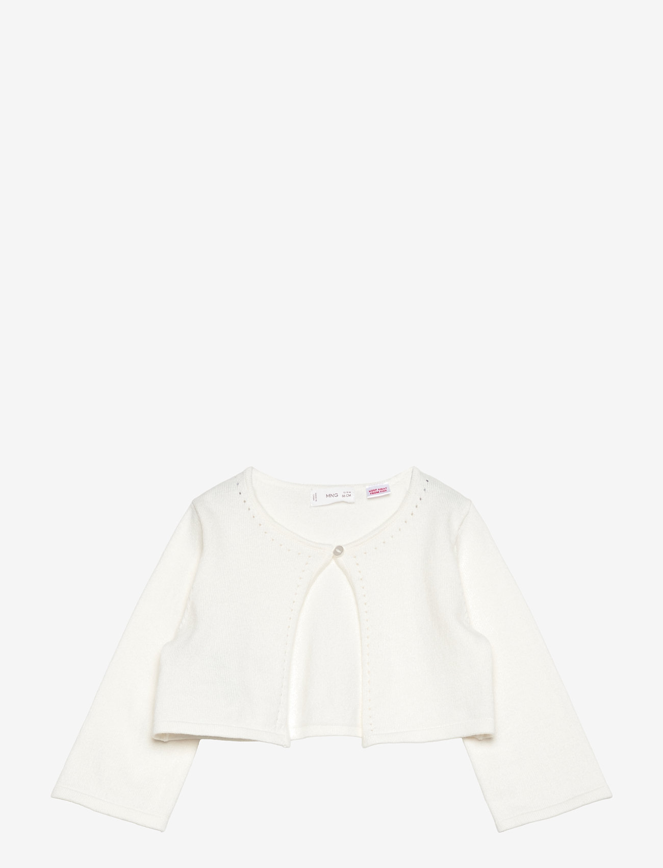 Mango - Openwork detail knit cardigan - natural white - 0