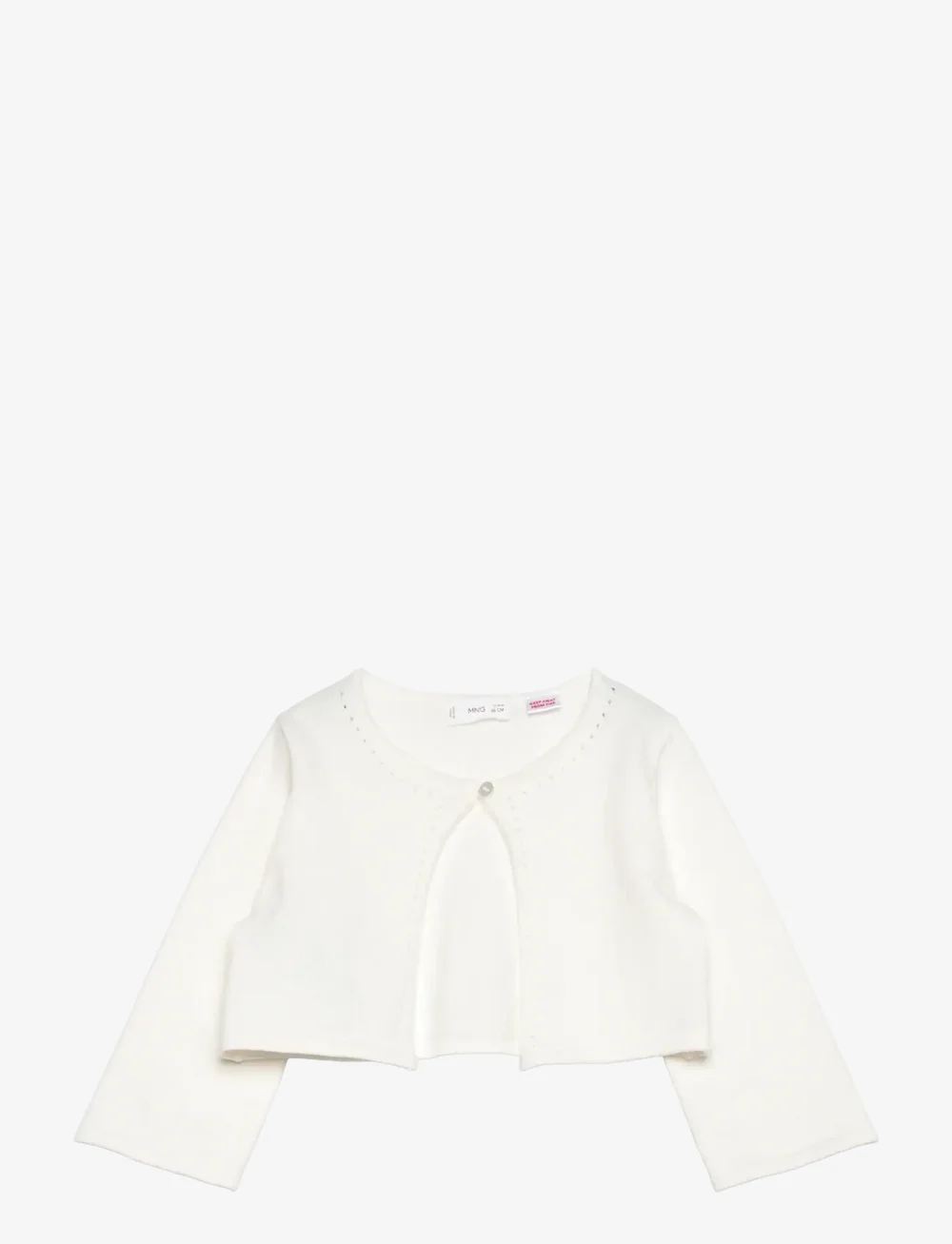 Mango - Openwork detail knit cardigan - cardigans - natural white - 0