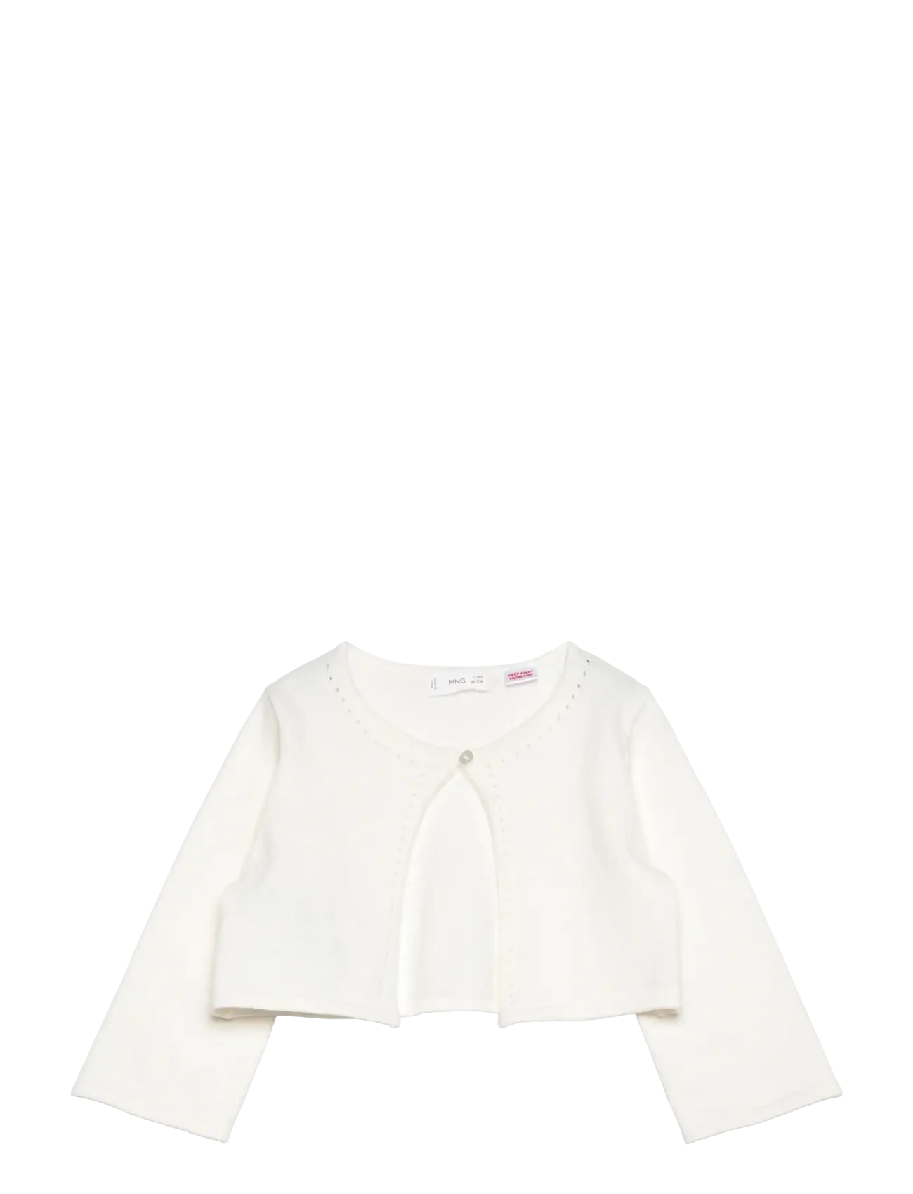 Mango - Openwork detail knit cardigan - natural white - 0