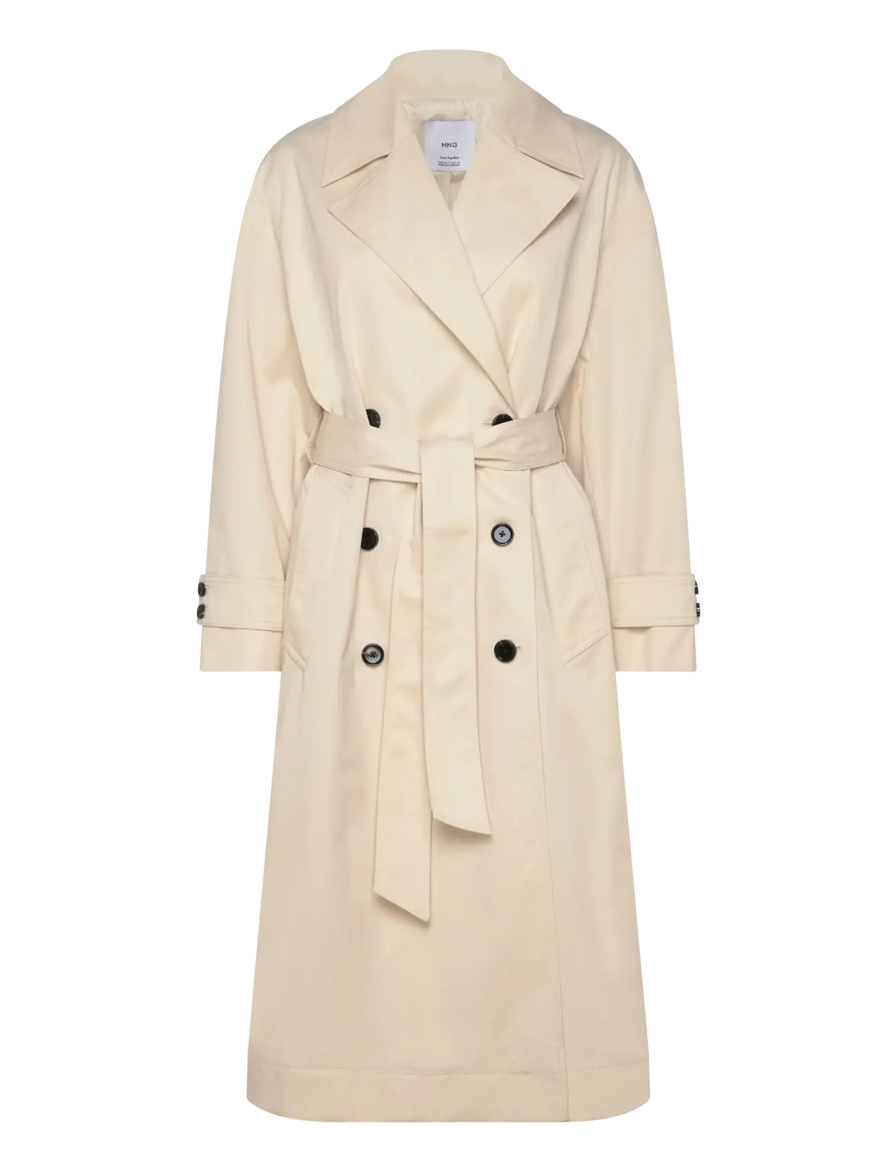 Mango Long oversized double-breasted trench coat - Jakid ja mantlid - LIGHT BEIGE / beige