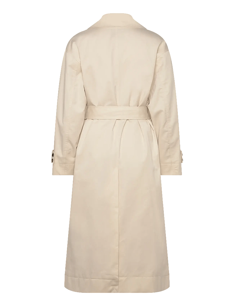 Mango - Long oversized double-breasted trench coat - trenchcoats - light beige - 2