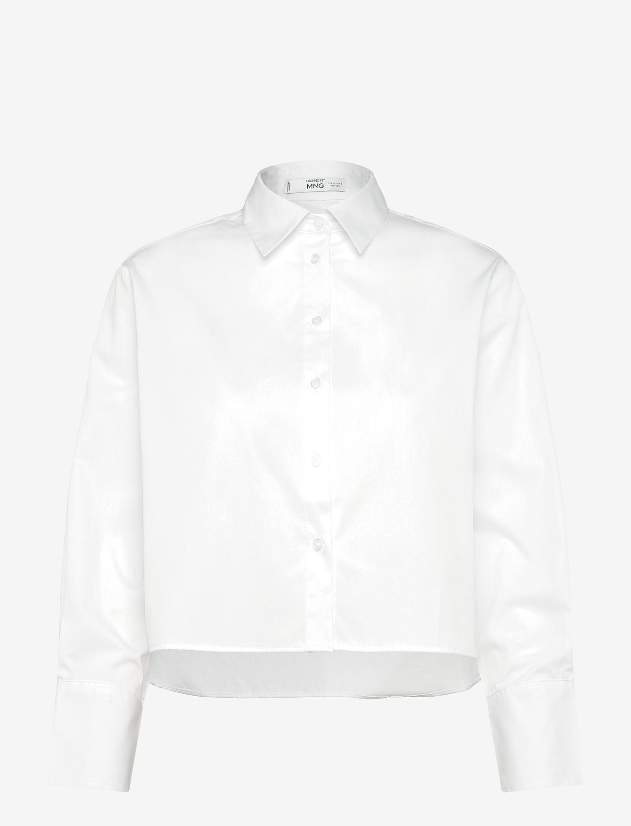 Mango - Regular cropped shirt - natural white - 1