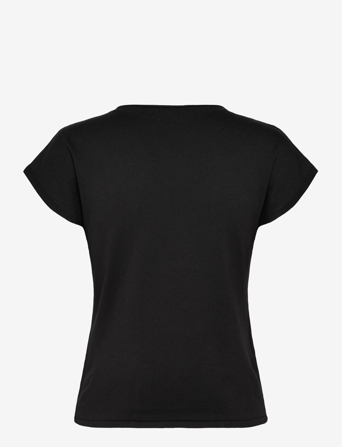 Mango - Short-sleeved fine-knit sweater - efterårstøj - dark brown - 1