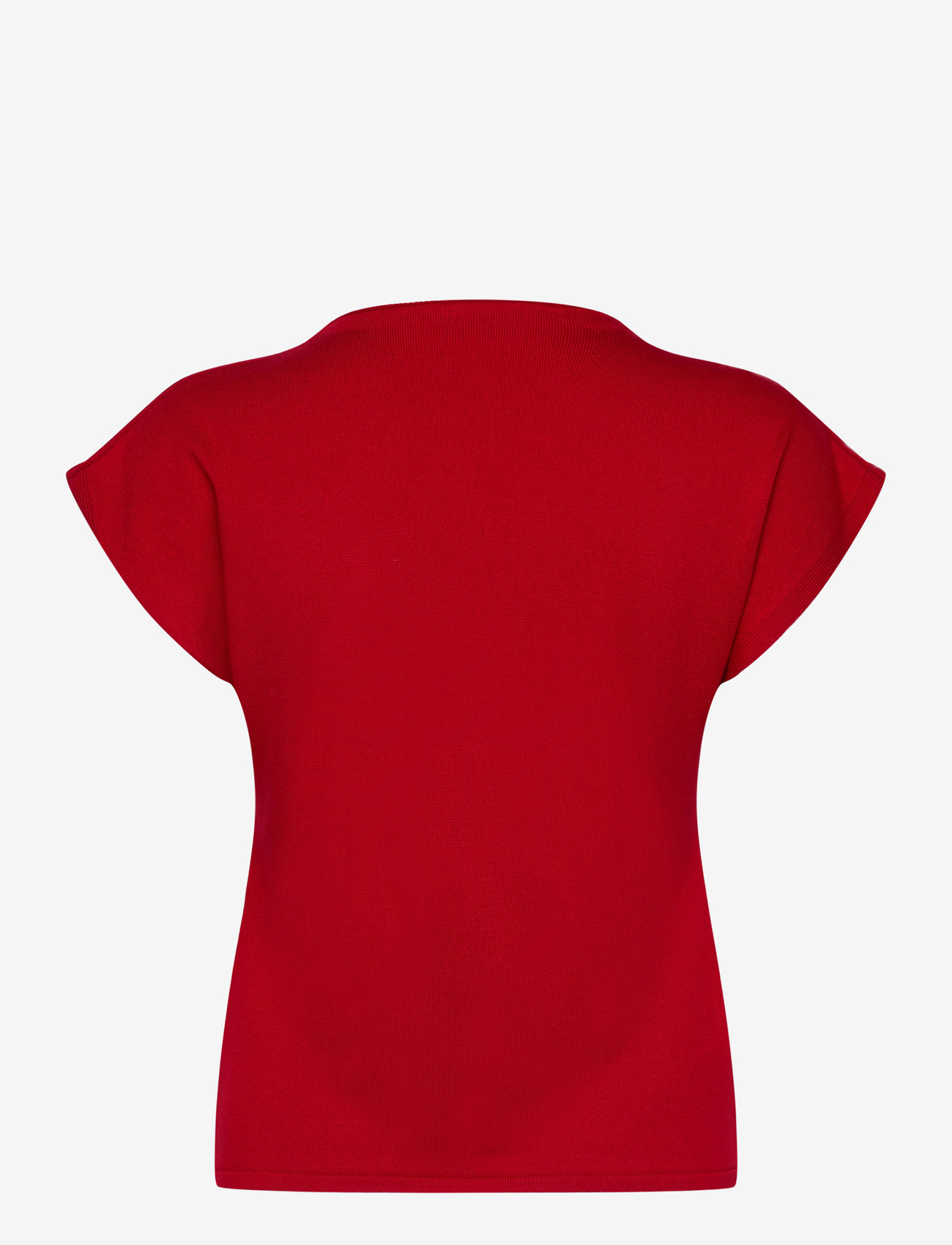 Mango - Short-sleeved fine-knit sweater - efterårstøj - red - 1