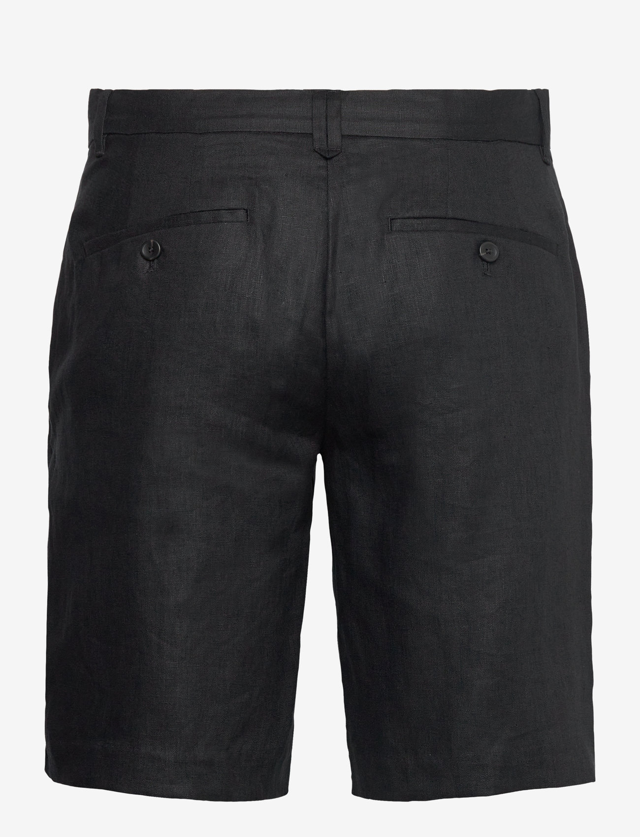 Mango - Slim-fit 100% linen bermuda shorts - hørshorts - black - 1