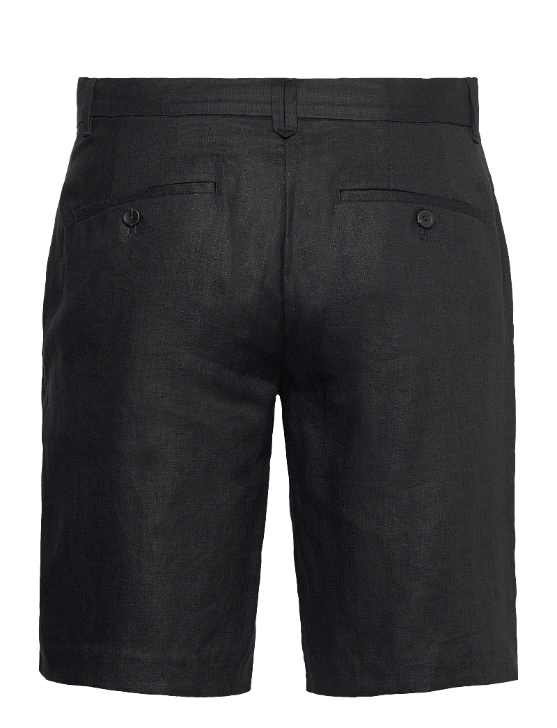 Mango - Slim-fit 100% linen bermuda shorts - linneshorts - black - 1