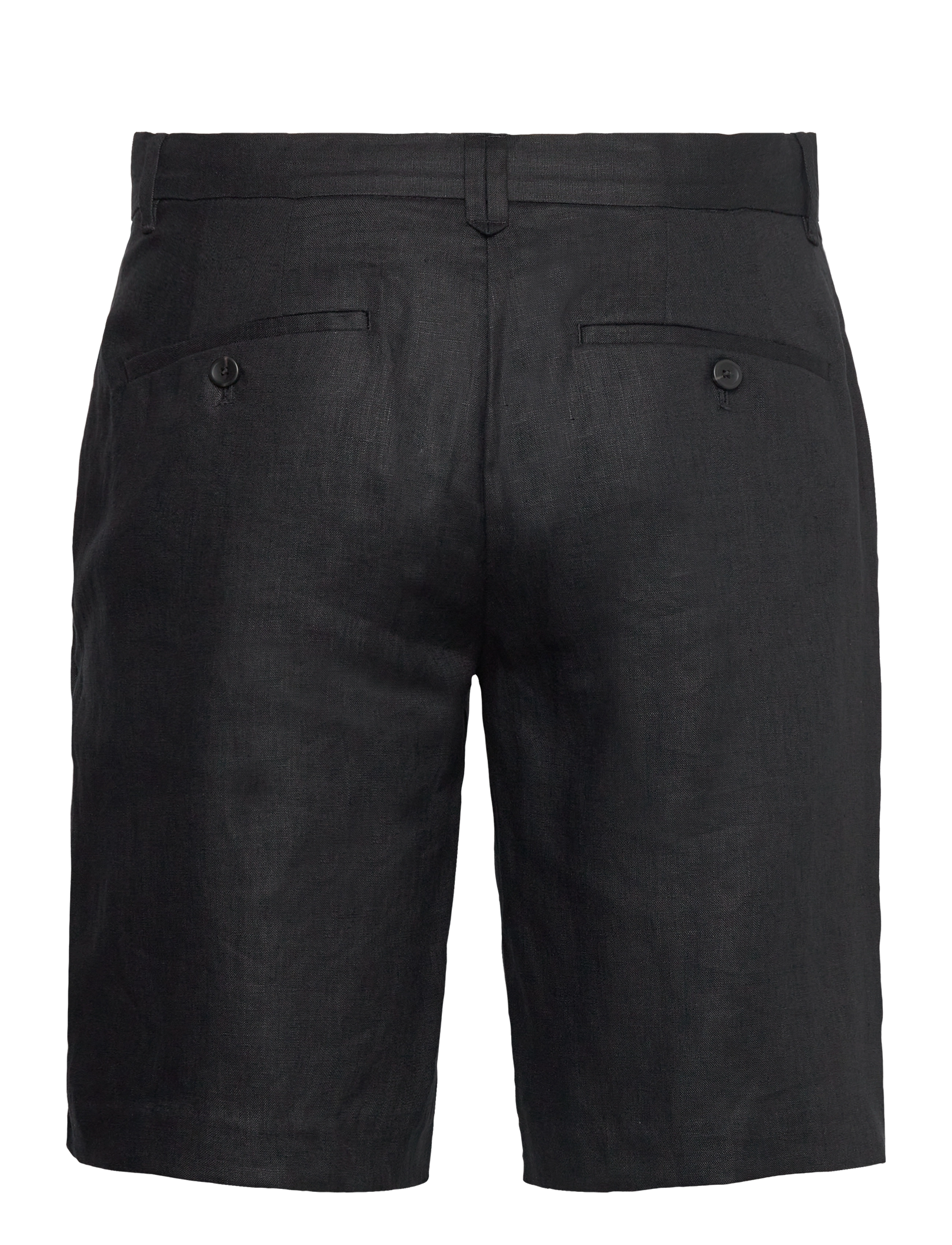 Mango - Slim-fit 100% linen bermuda shorts - linneshorts - black - 1