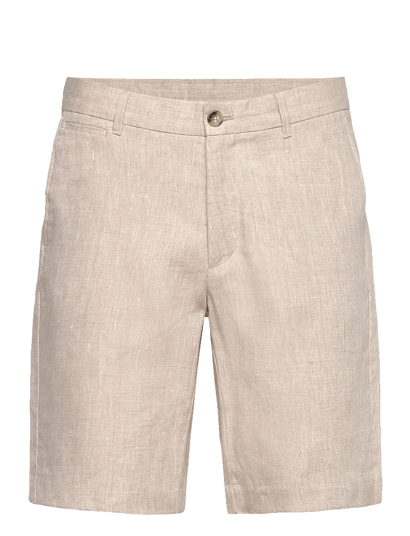 Mango - Slim-fit 100% linen bermuda shorts - linneshorts - light beige - 0