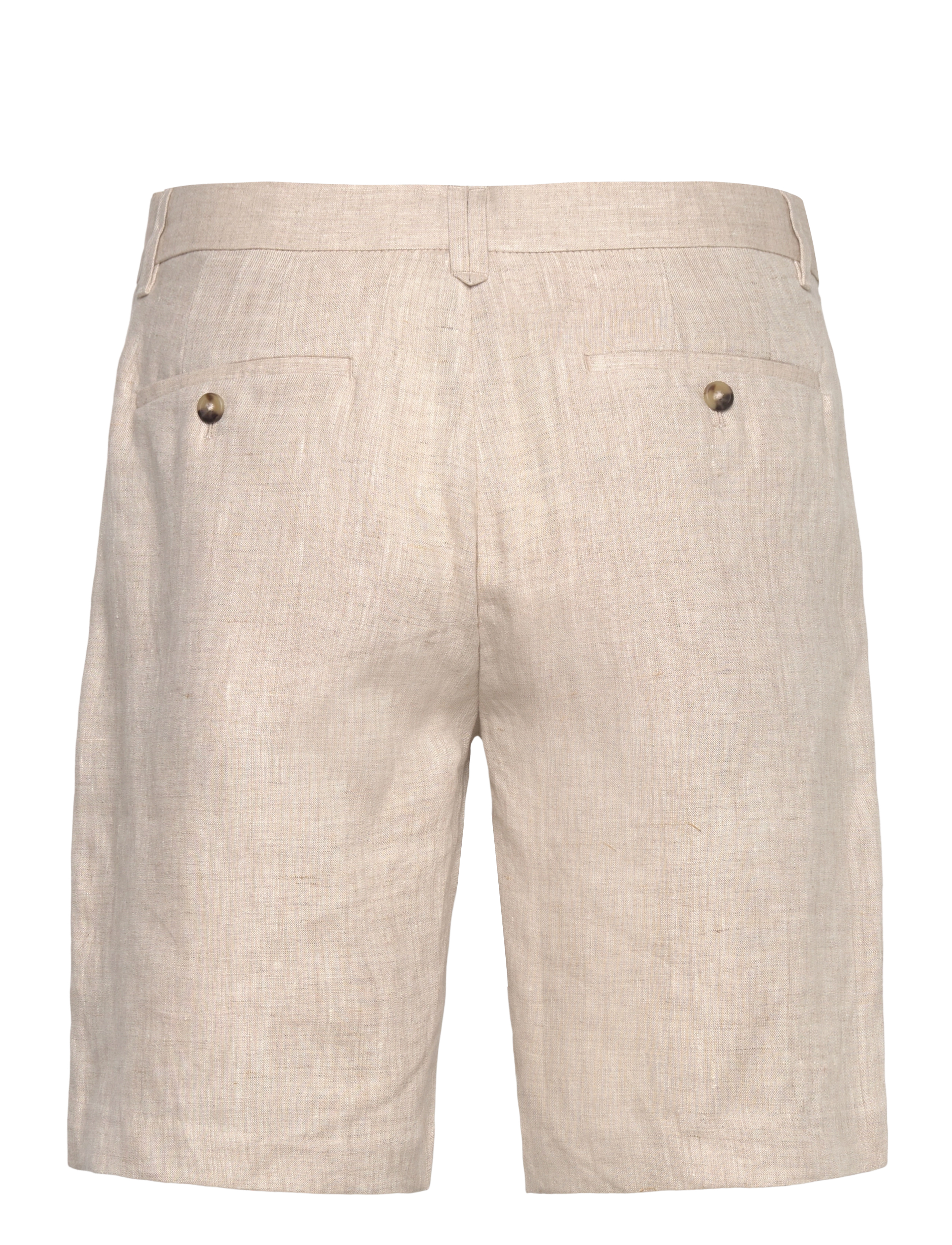 Mango - Slim-fit 100% linen bermuda shorts - linneshorts - light beige - 1