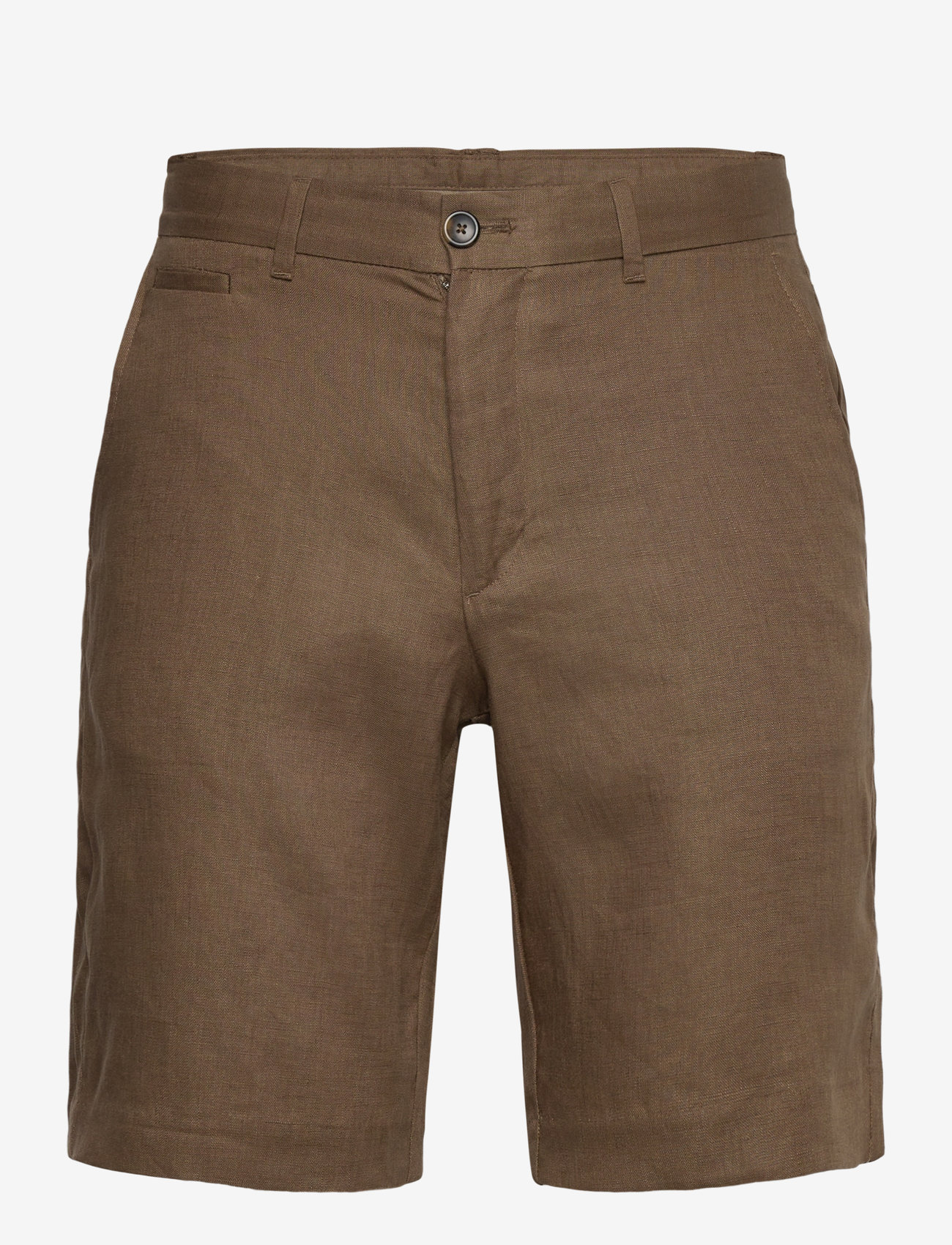 Mango - Slim-fit 100% linen bermuda shorts - hørshorts - medium green - 0