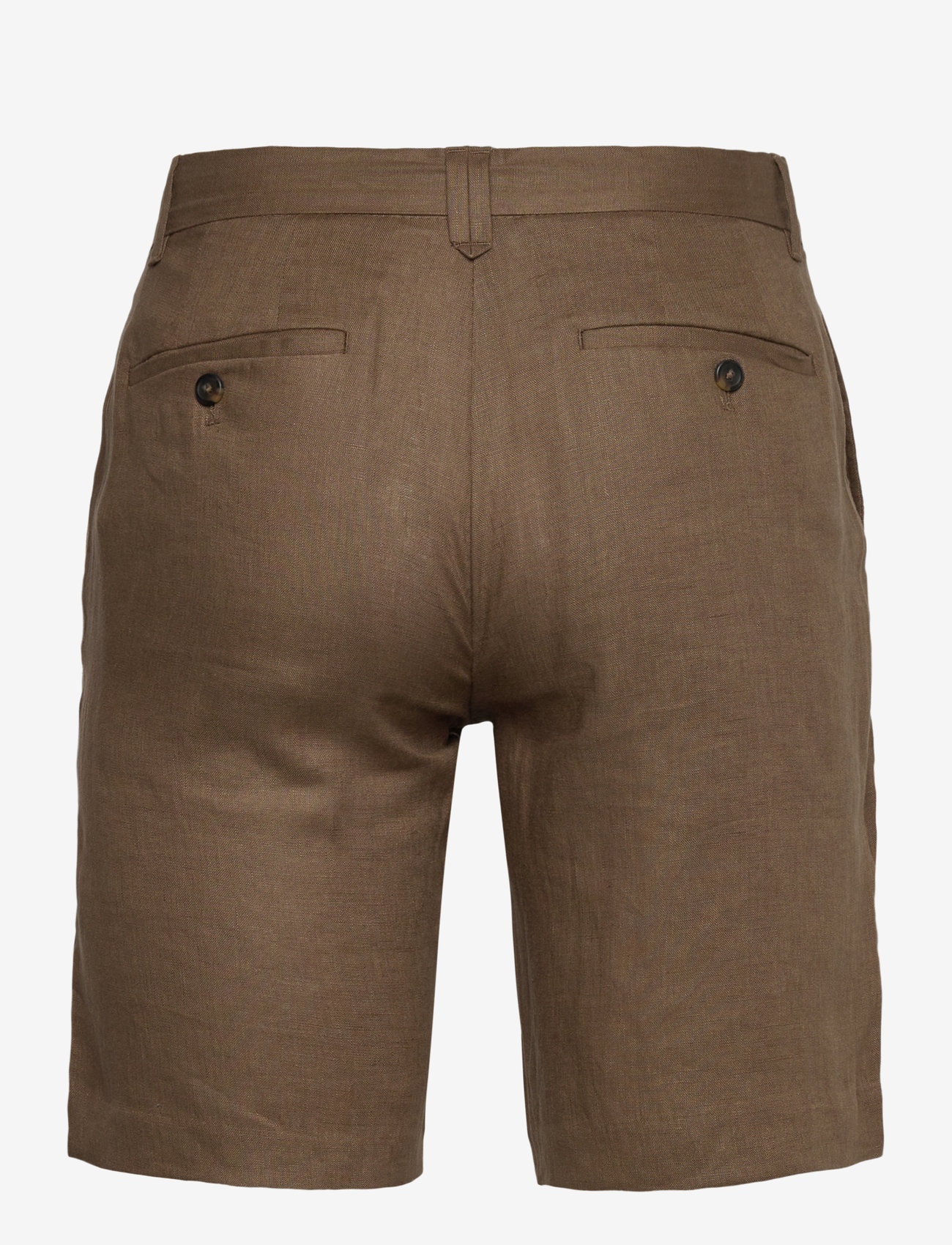 Mango - Slim-fit 100% linen bermuda shorts - hørshorts - medium green - 1