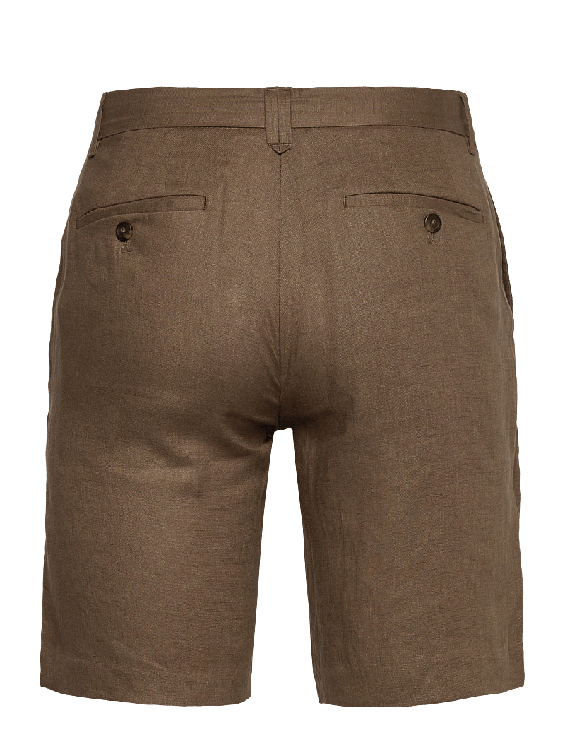 Mango - Slim-fit 100% linen bermuda shorts - hørshorts - medium green - 1