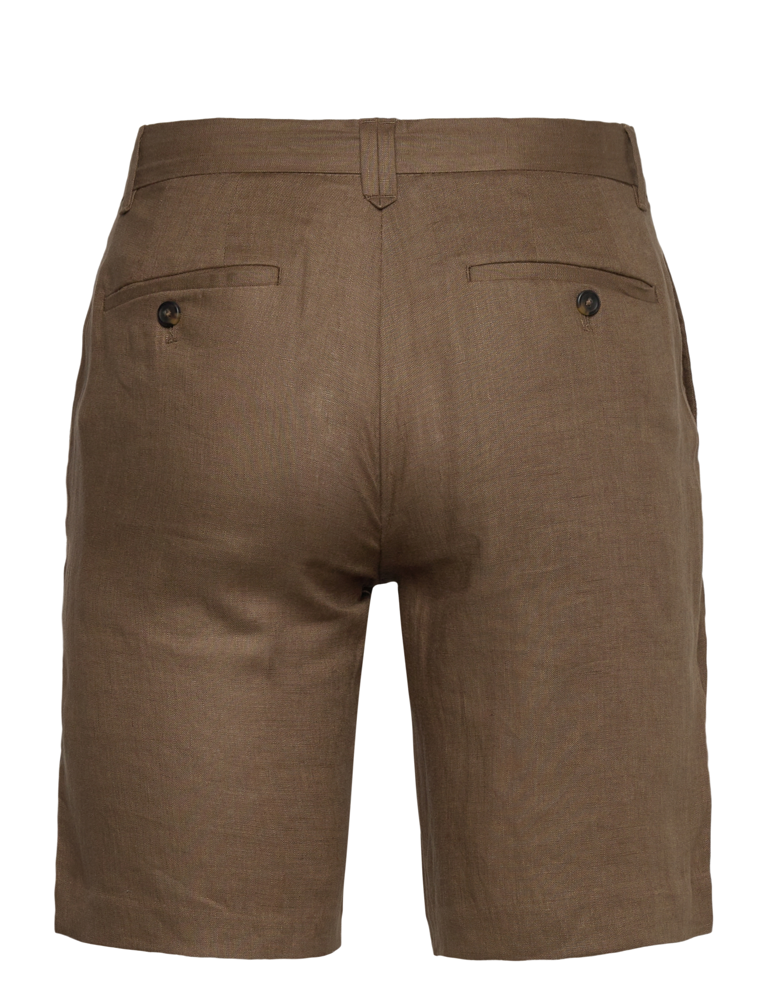 Mango - Slim-fit 100% linen bermuda shorts - linneshorts - medium green - 1