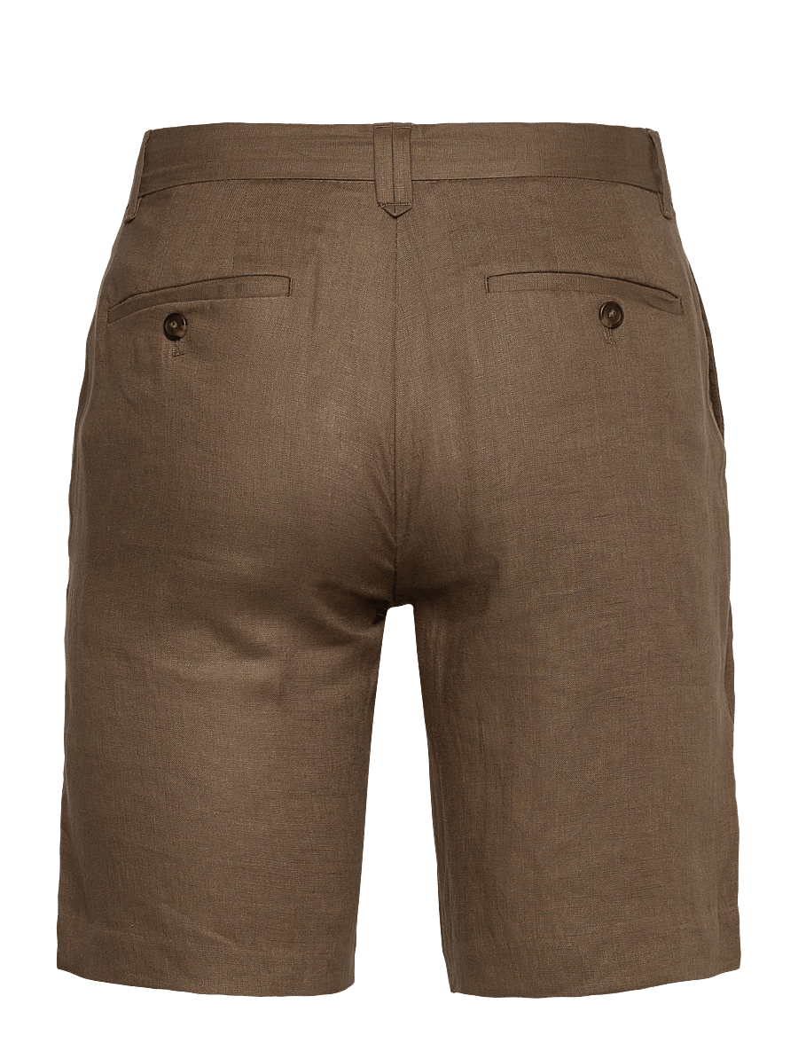 Mango - Slim-fit 100% linen bermuda shorts - linneshorts - medium green - 1