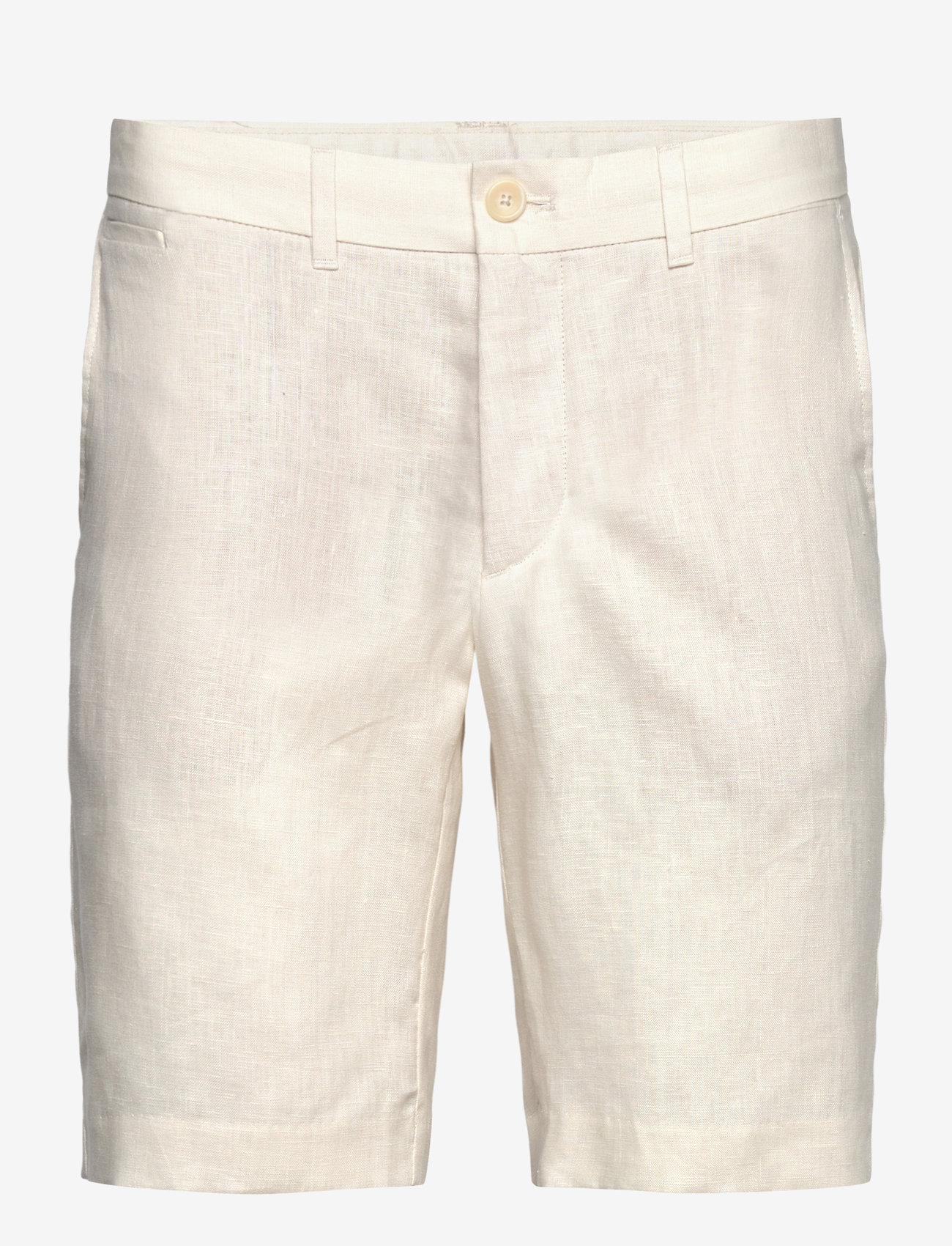 Mango - Slim-fit 100% linen bermuda shorts - linneshorts - natural white - 0