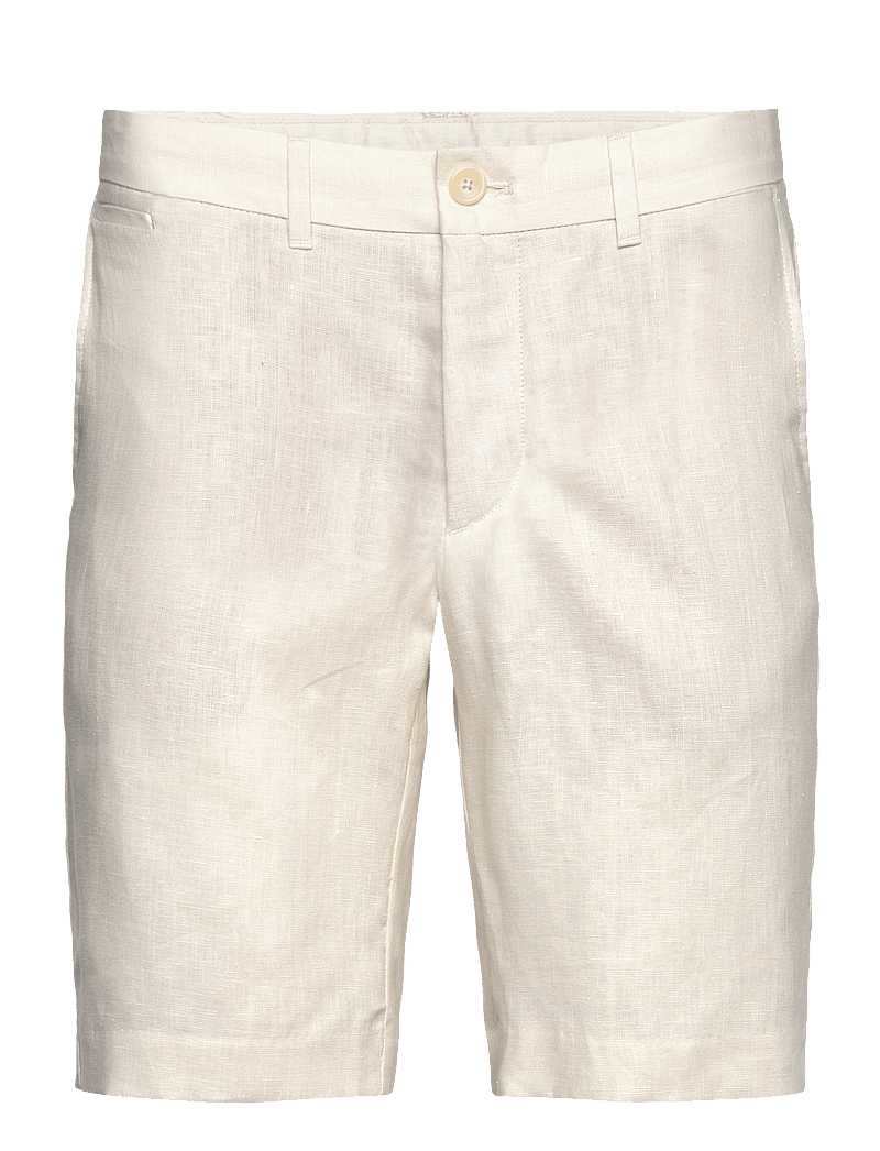 Mango - Slim-fit 100% linen bermuda shorts - linneshorts - natural white - 0