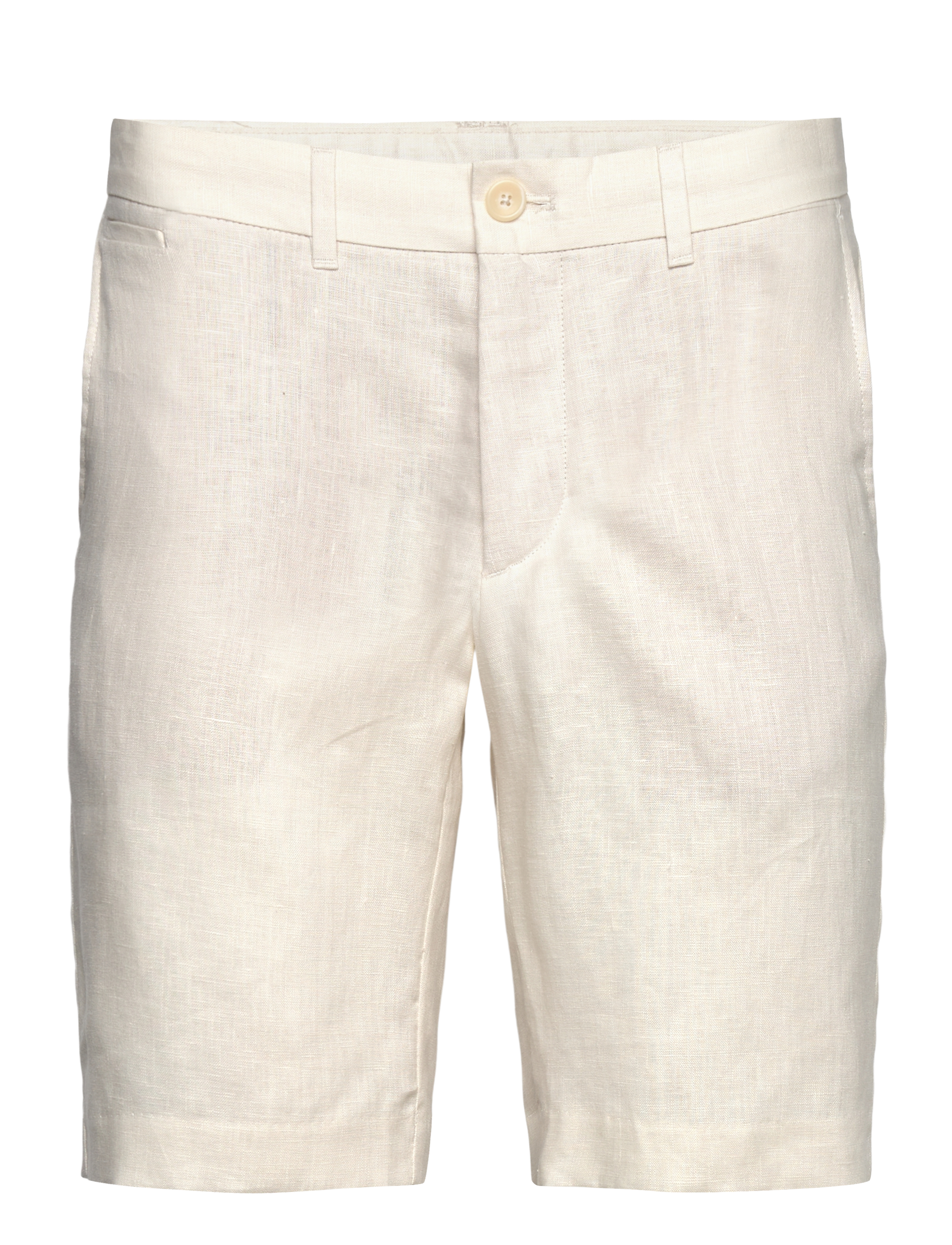 Mango Slim-fit 100% linen bermuda shorts - Riided - NATURAL WHITE / cream