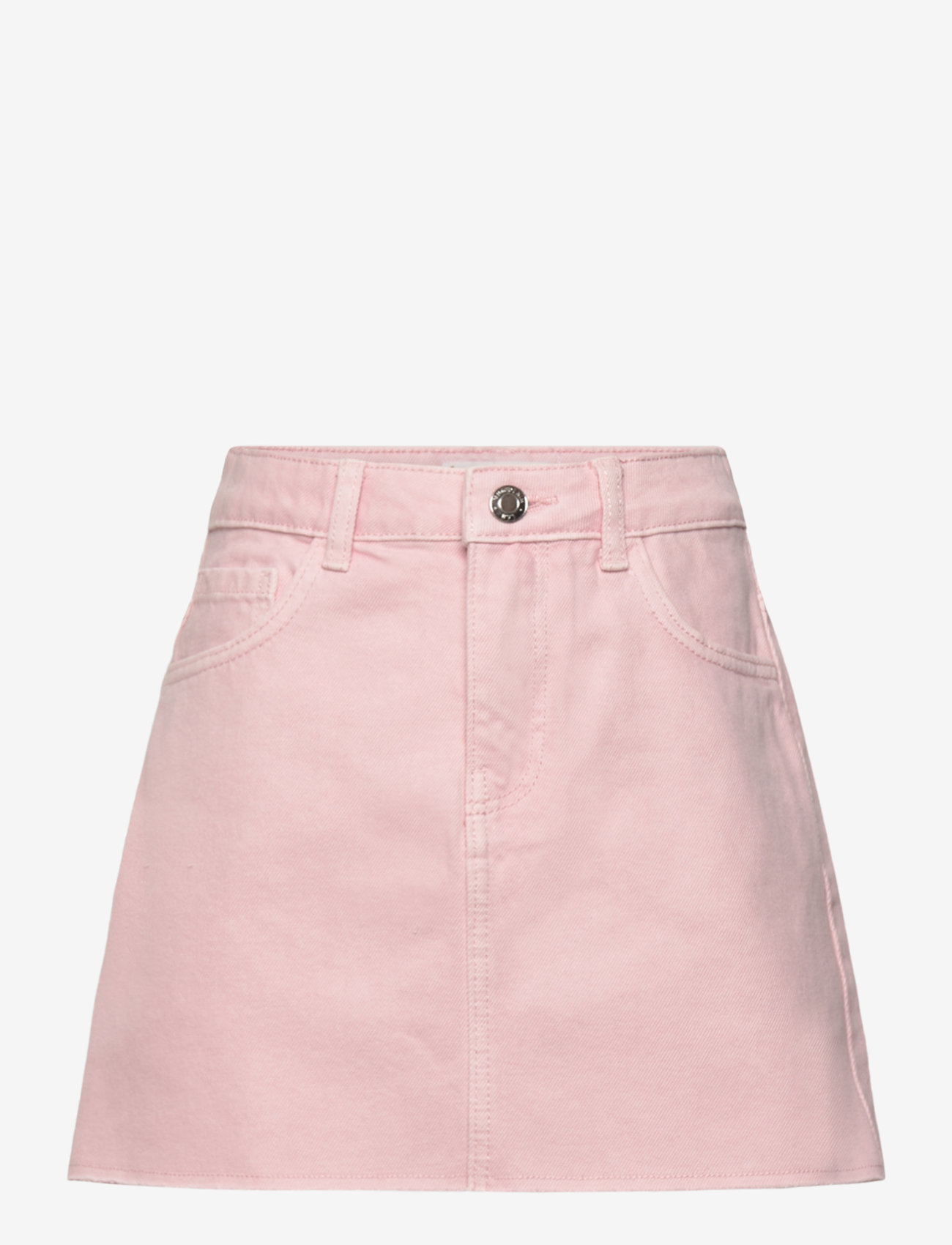 Mango - Denim skirt with frayed hem - stutt pils - pink - 0