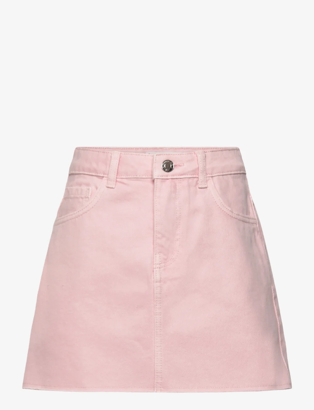 Mango - Denim skirt with frayed hem - korte nederdele - pink - 0