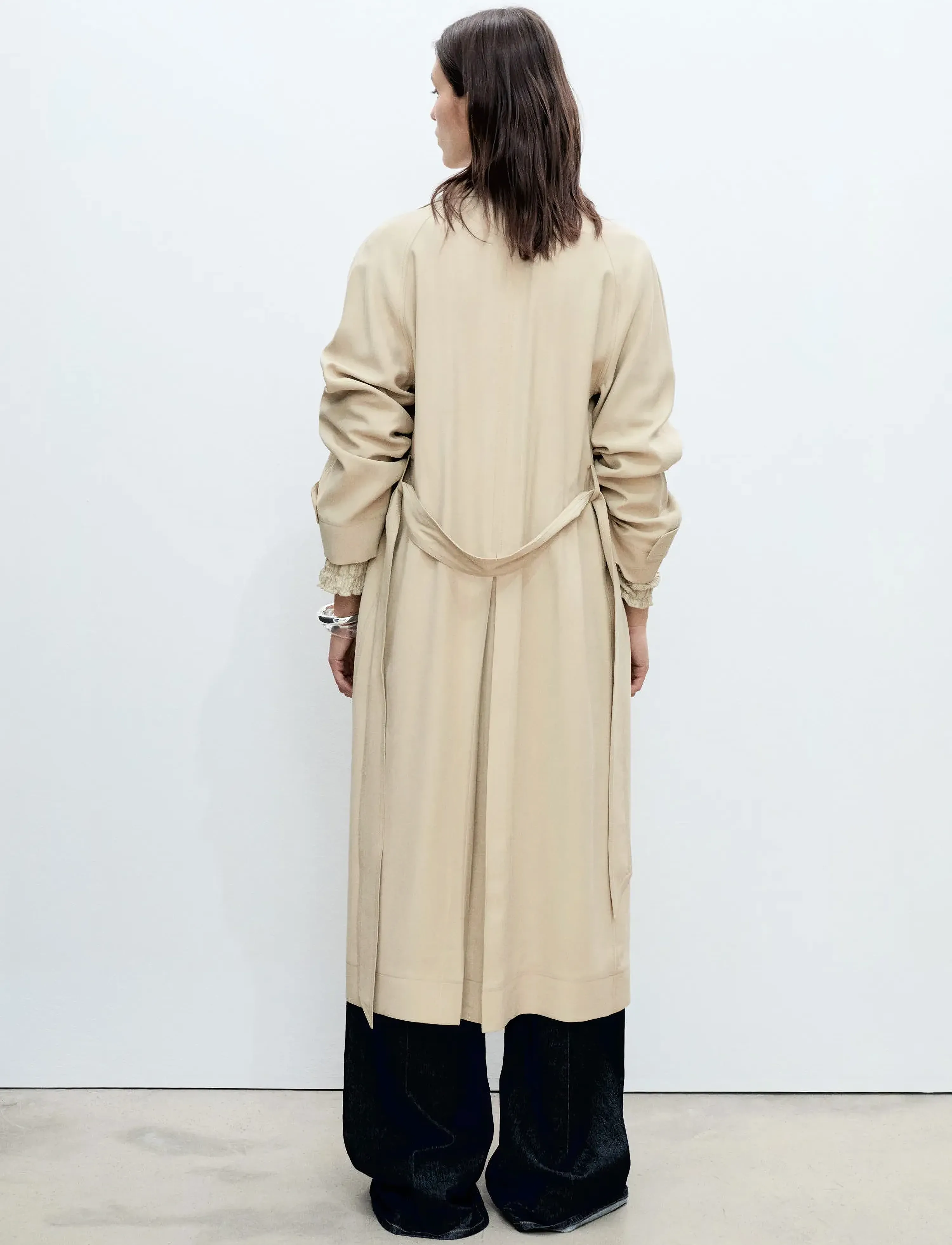 Mango - Soft trench coat with belt - lt pastel grey - 3