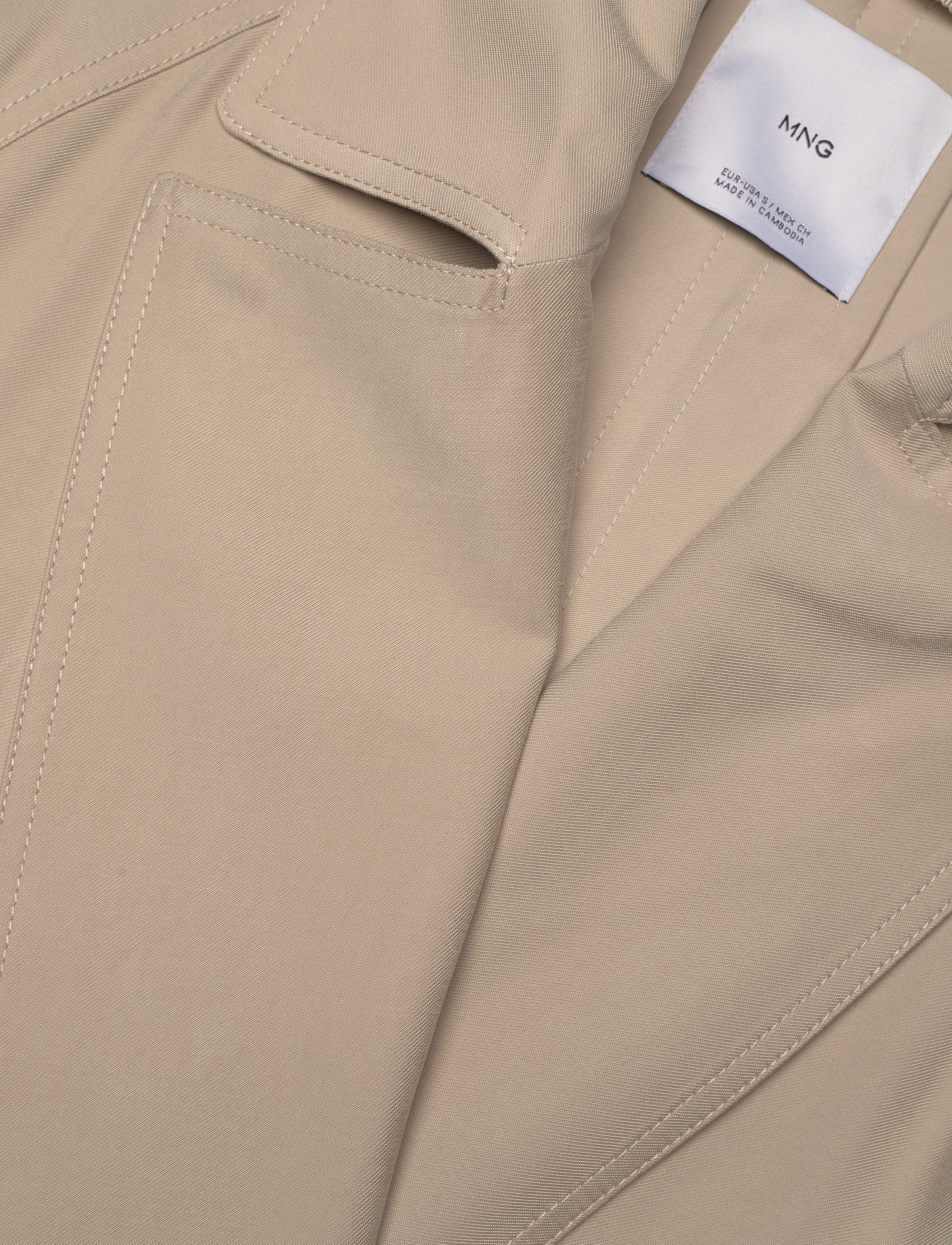 Mango - Soft trench coat with belt - lt pastel grey - 4