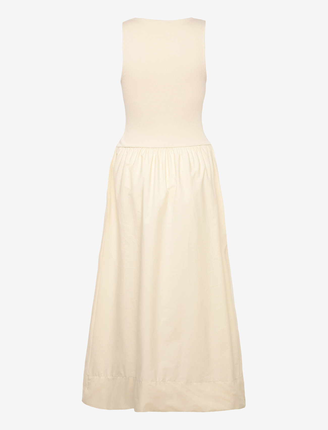 Mango - Flared dress in combined fabric - midi kjoler - light beige - 2