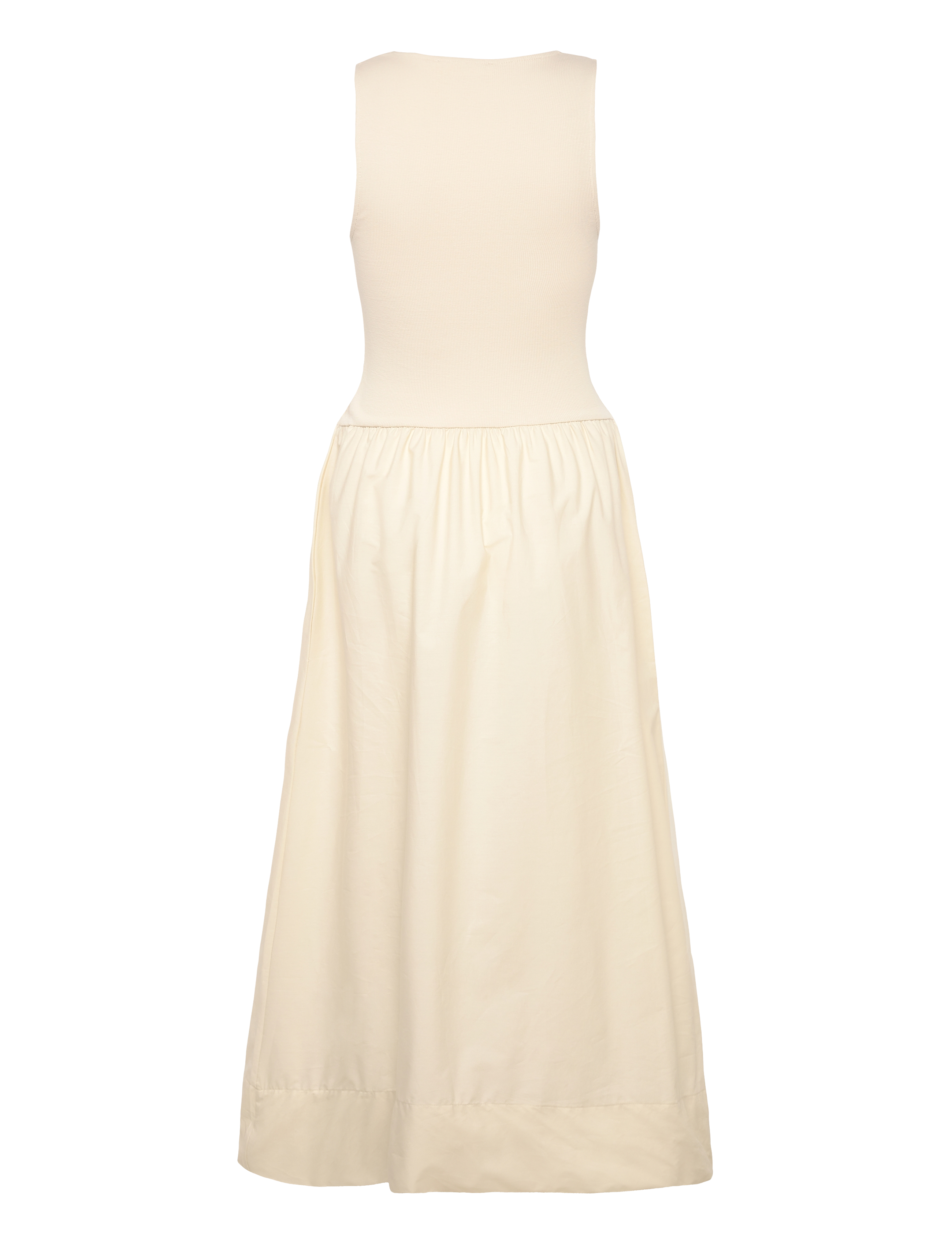 Mango - Flared dress in combined fabric - light beige - 2