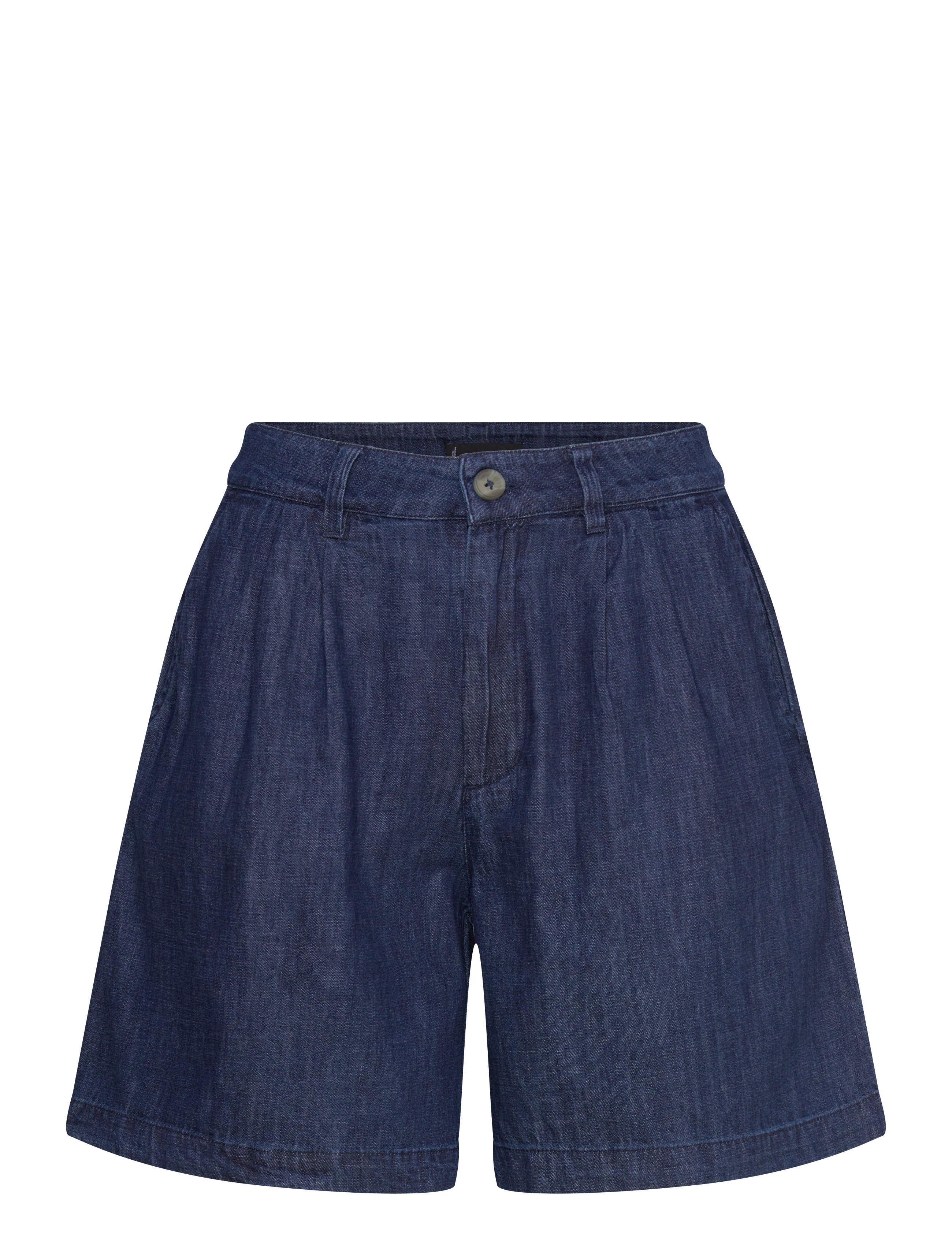 Mango Straight-fit rinse-wash denim bermuda shorts - Shorts - OPEN BLUE / navy
