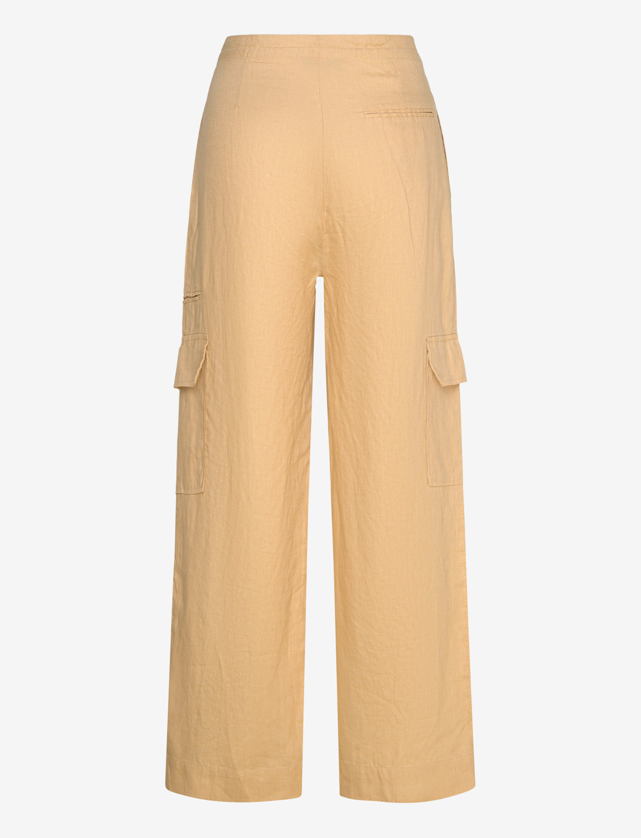 Mango - Linen cargo trousers - hørbukser - medium yellow - 2