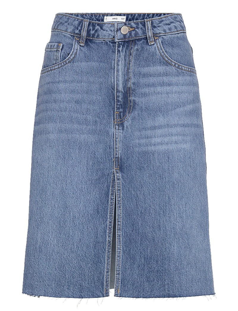 Mango - Midi denim skirt - denim skirts - open blue - 1